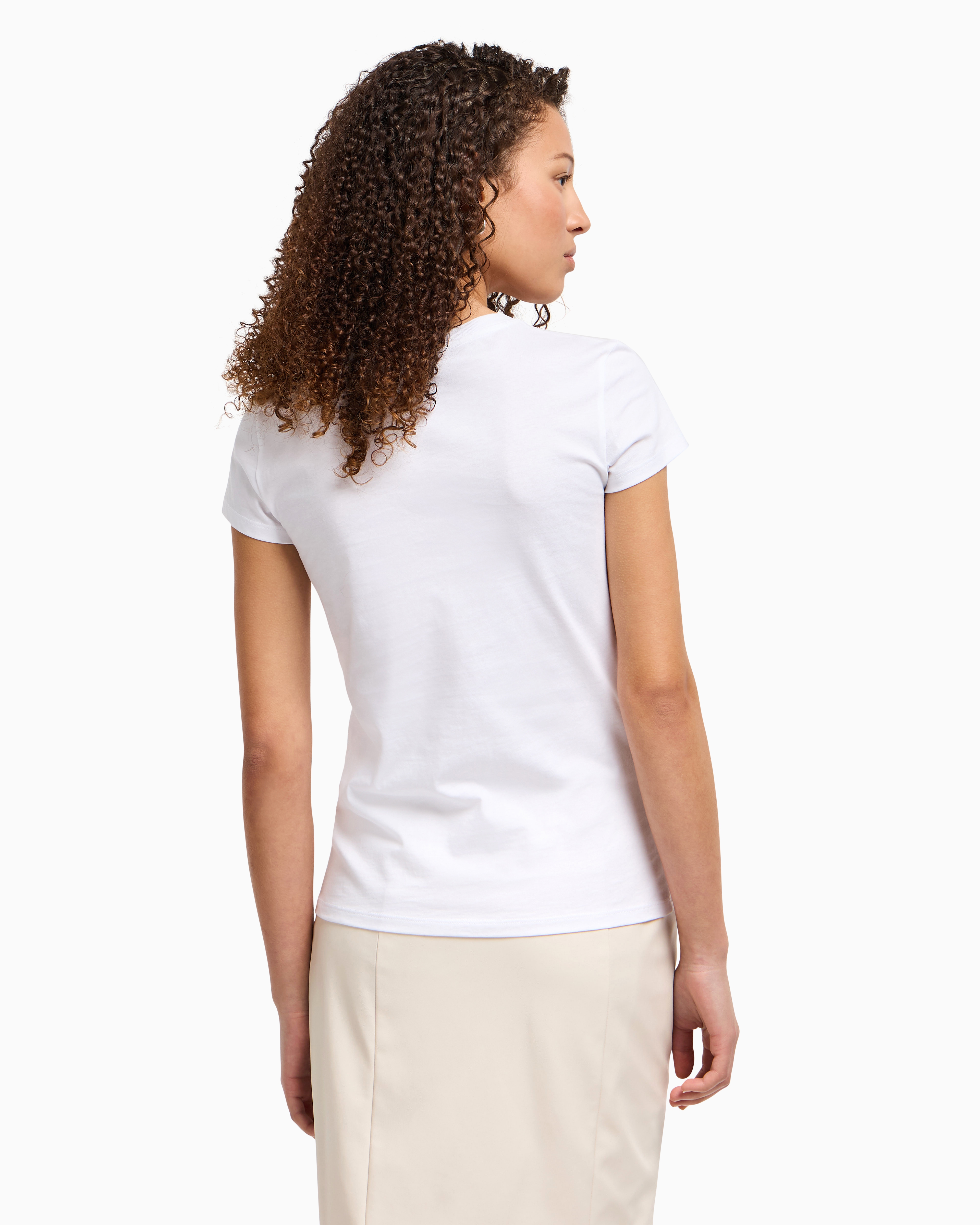 Armani Exchange Slim Fit T-shirts In White