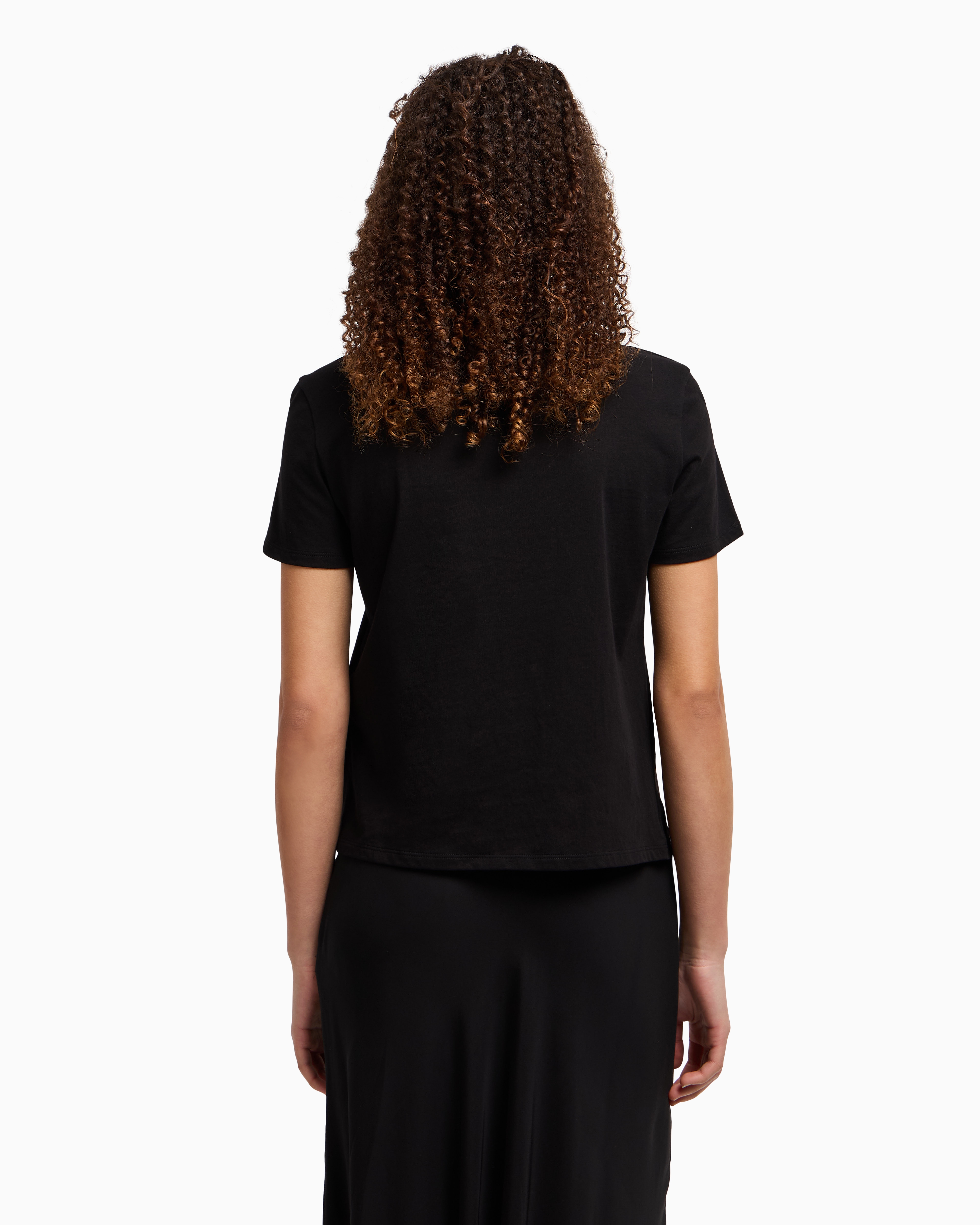 Armani Exchange Regular Fit T-shirts In Black