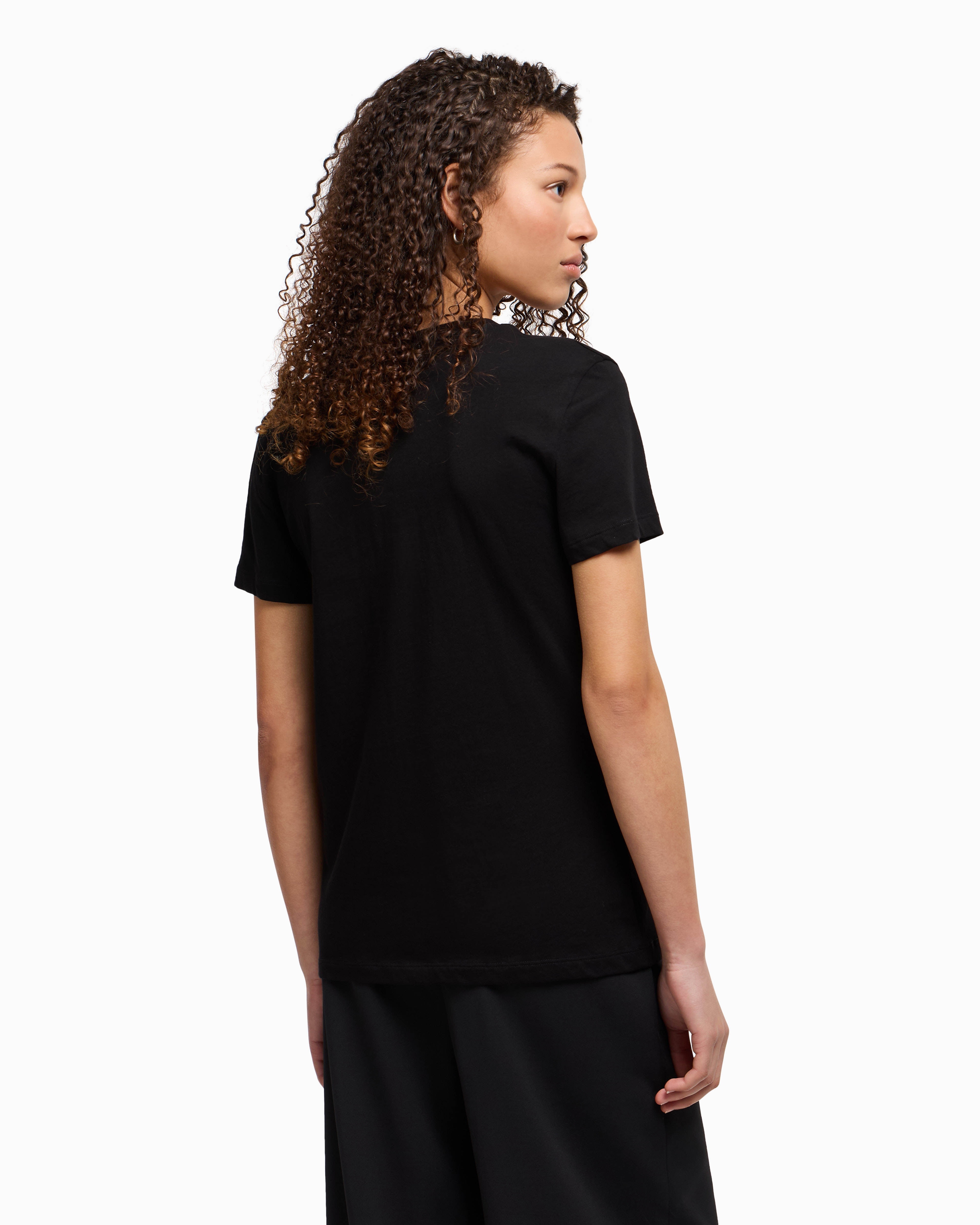Armani Exchange Regular Fit T-shirts In Black