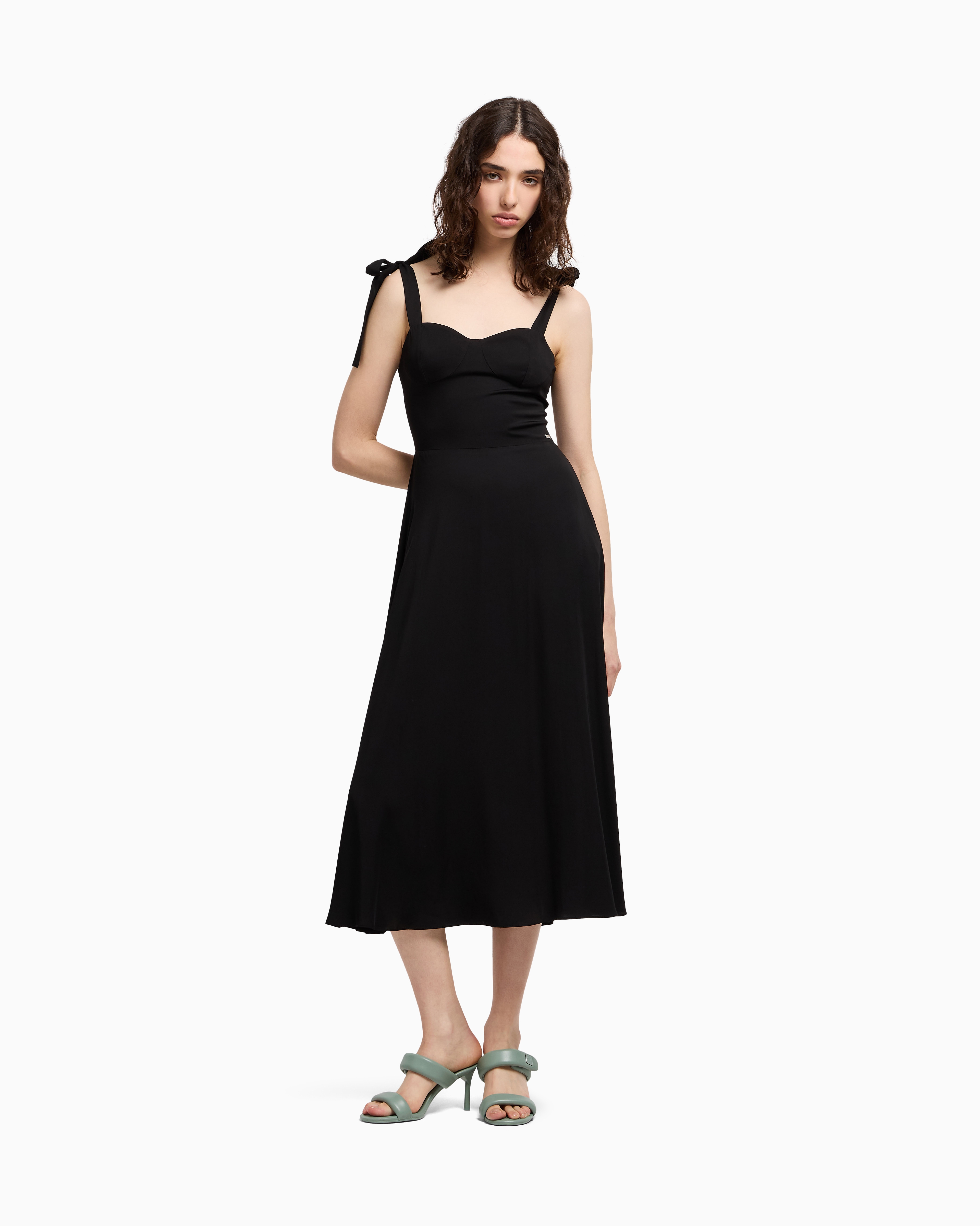 Armani Exchange Long Dresses In Black
