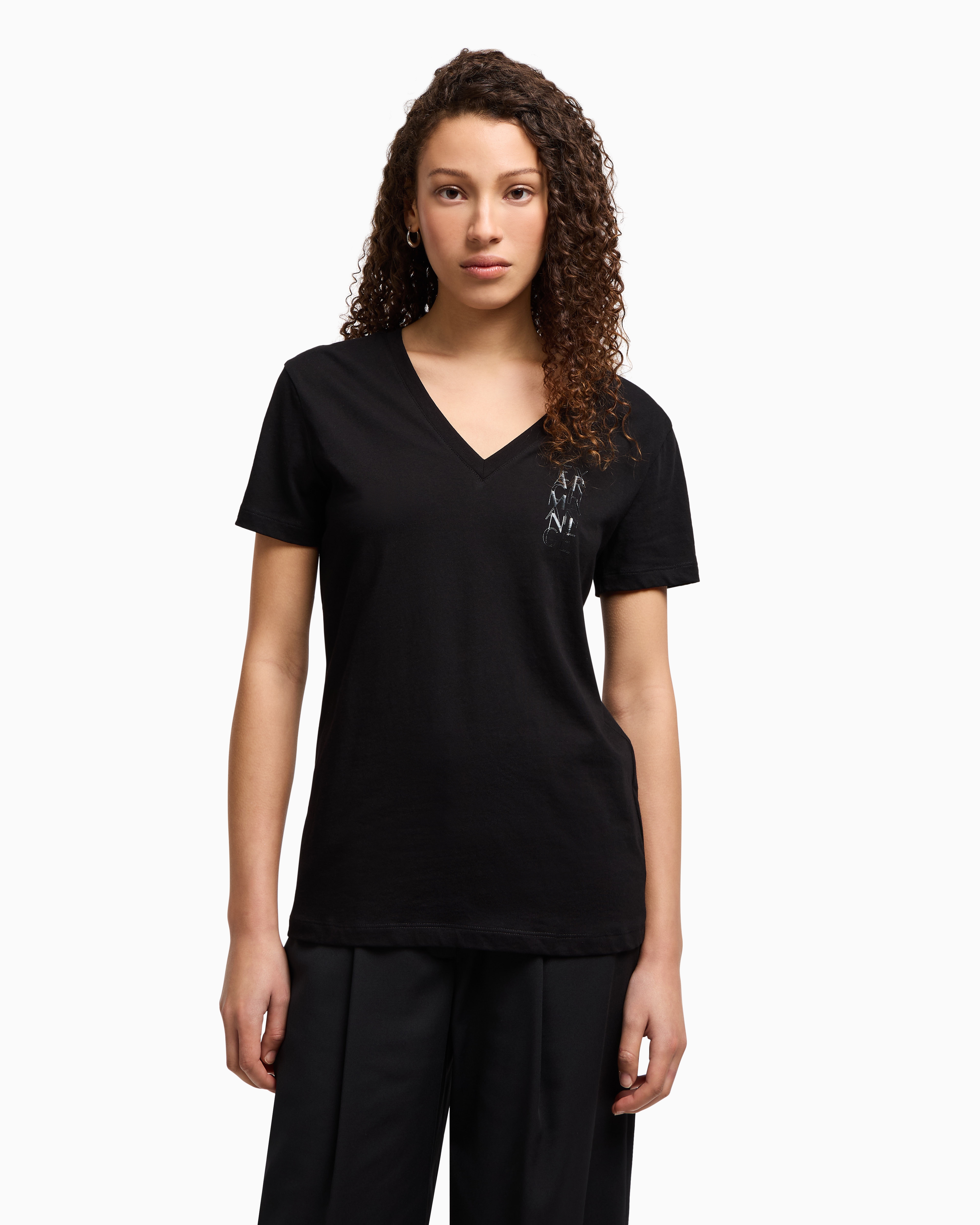 Armani Exchange Regular Fit T-shirts In Black