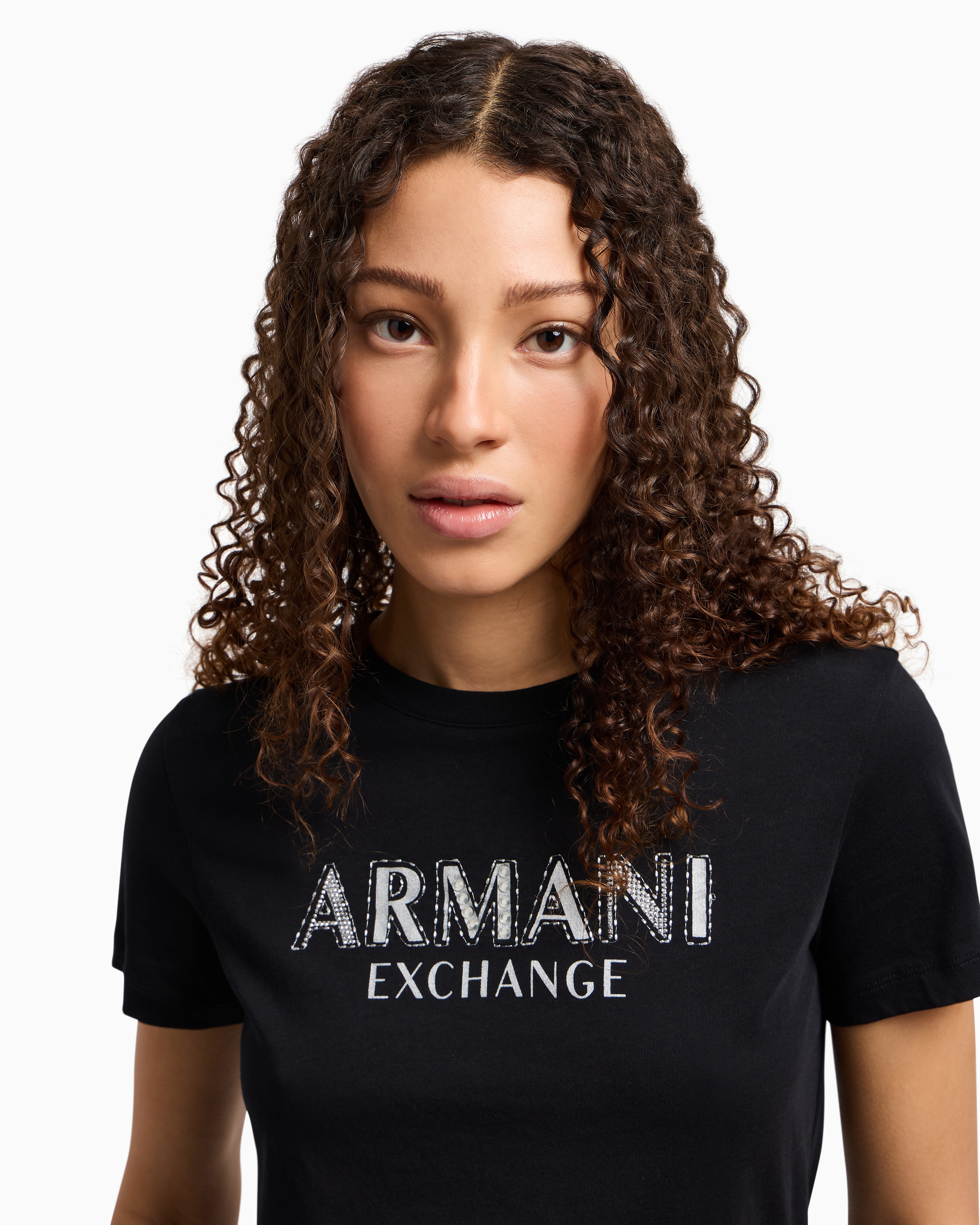Tシャツ・カットソー EMPORIO ARMANI Woman T-Shirt Black EW001523AF12573 UC001 Women's T-shirts and Tops | EA7