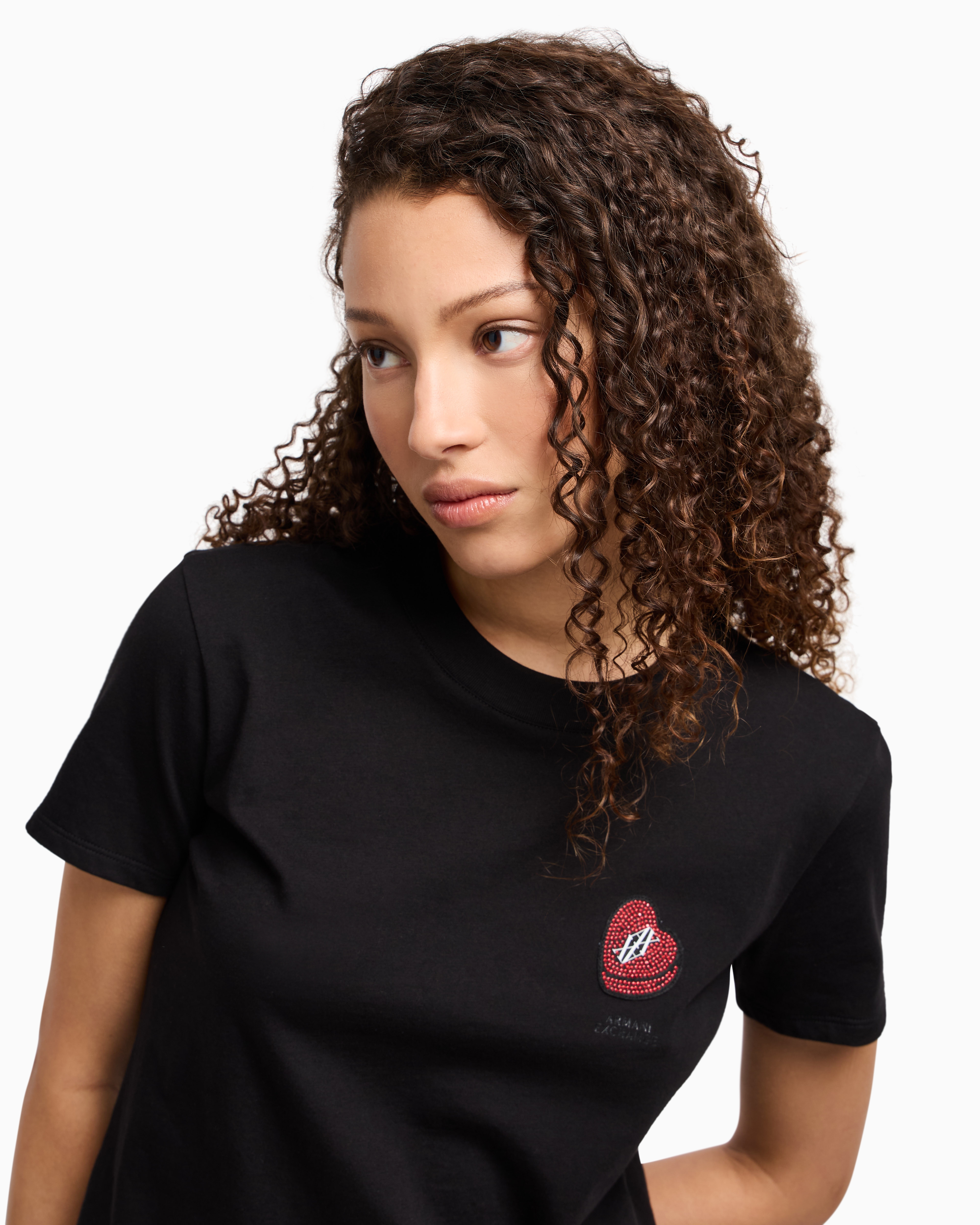 Armani Exchange Regular Fit T-shirts In Black