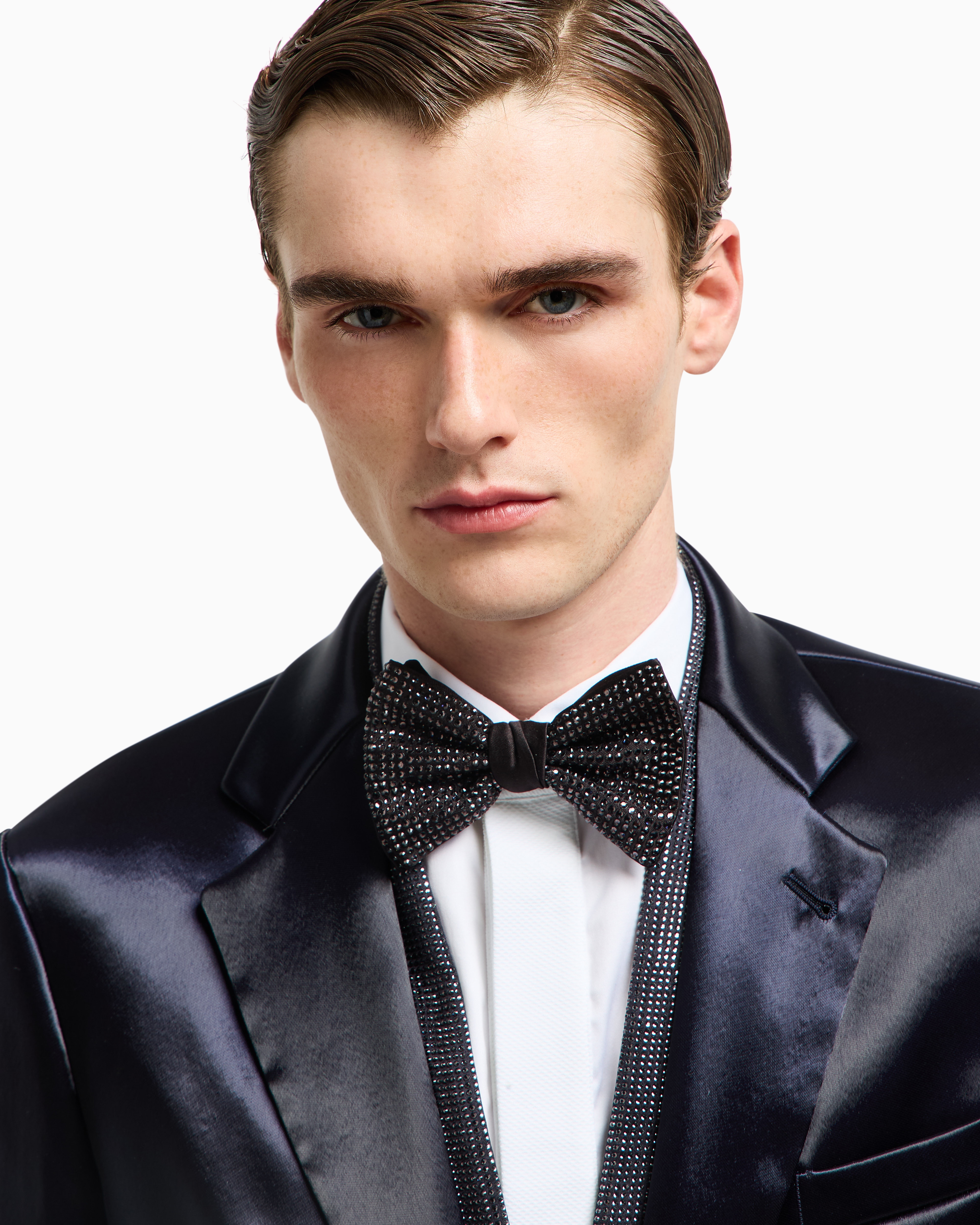 Giorgio Armani Soho Line Silk-blend Rhinestone Tuxedo Jacket