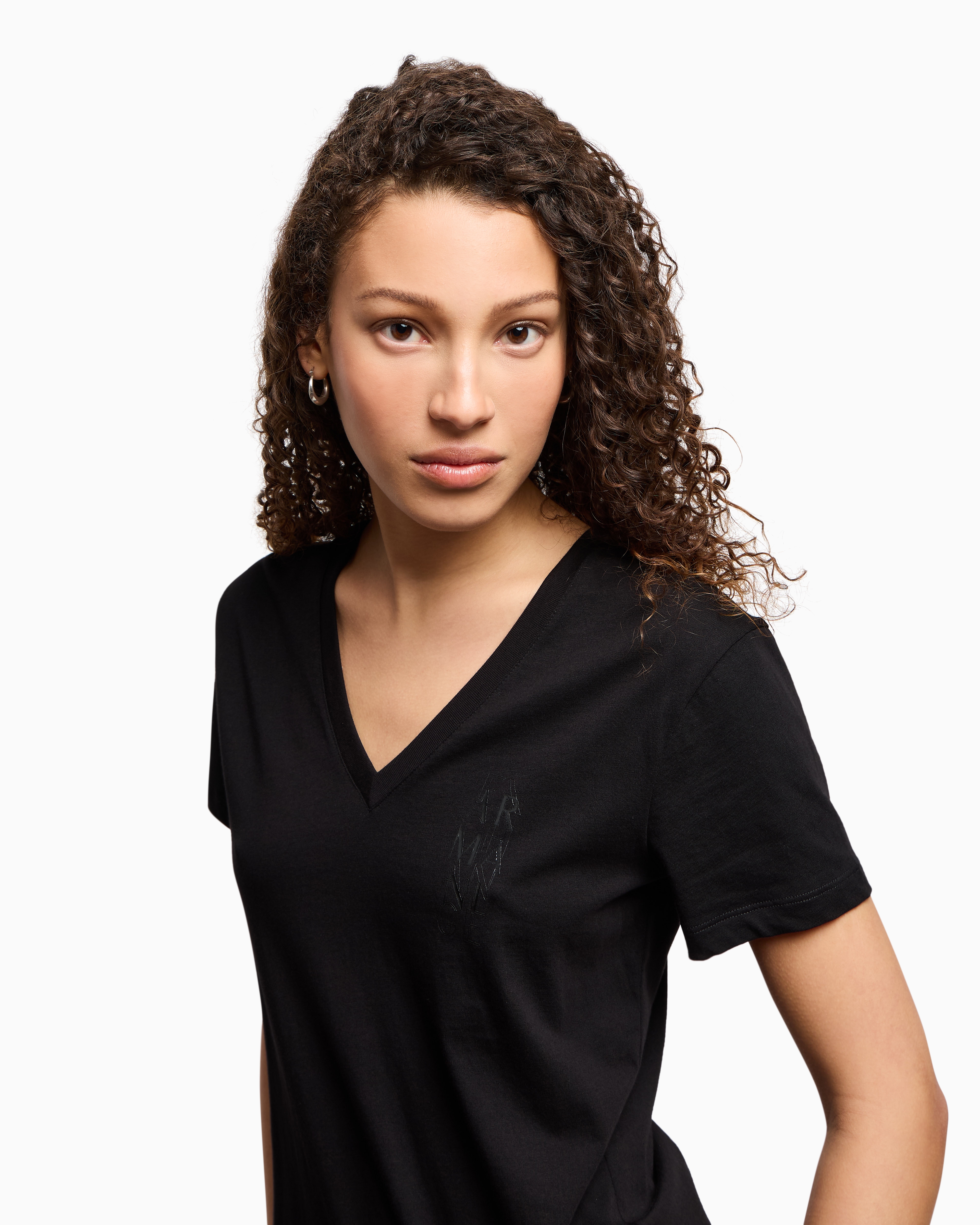 Armani Exchange Regular Fit T-shirts In Black