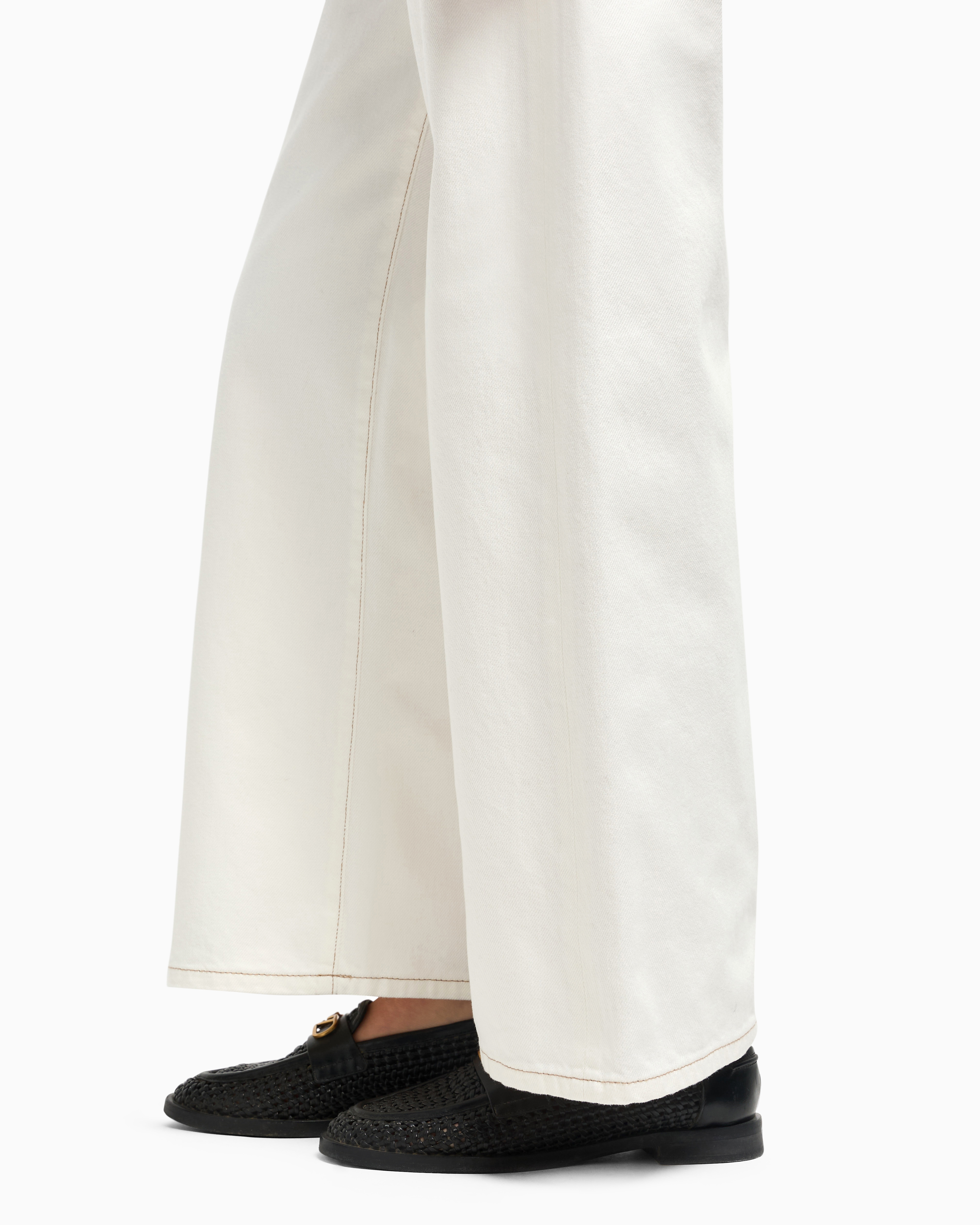 新作*S MAXMARA*ミッドライズワイドレッグクロップドジーンズ ミッドライズ クロップドワイドレッグジーンズ J33 ブルデニム