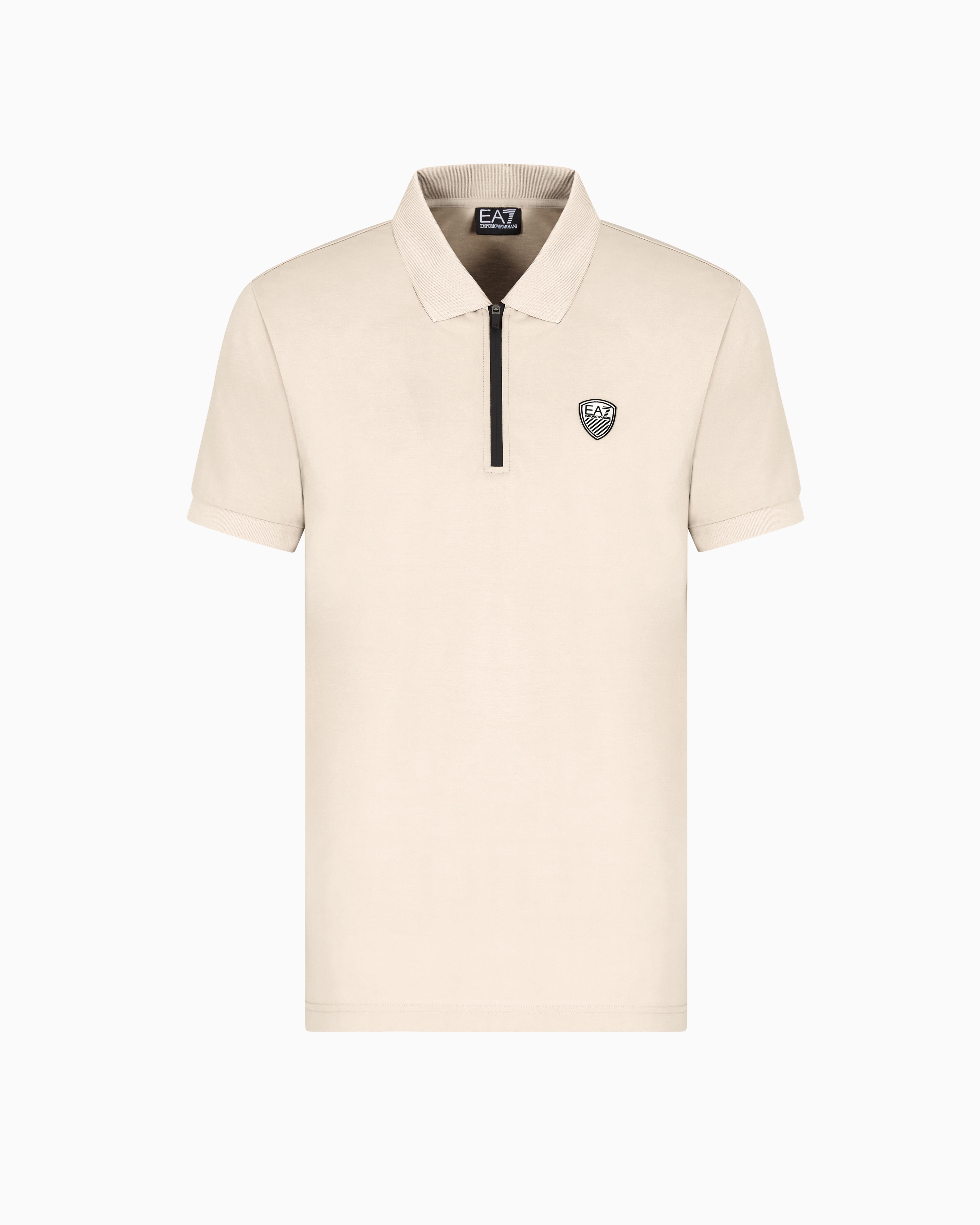 EA7 PREMIUM SHIELD POLO SHIRT IN NYLON AND JERSEY VISCOSE