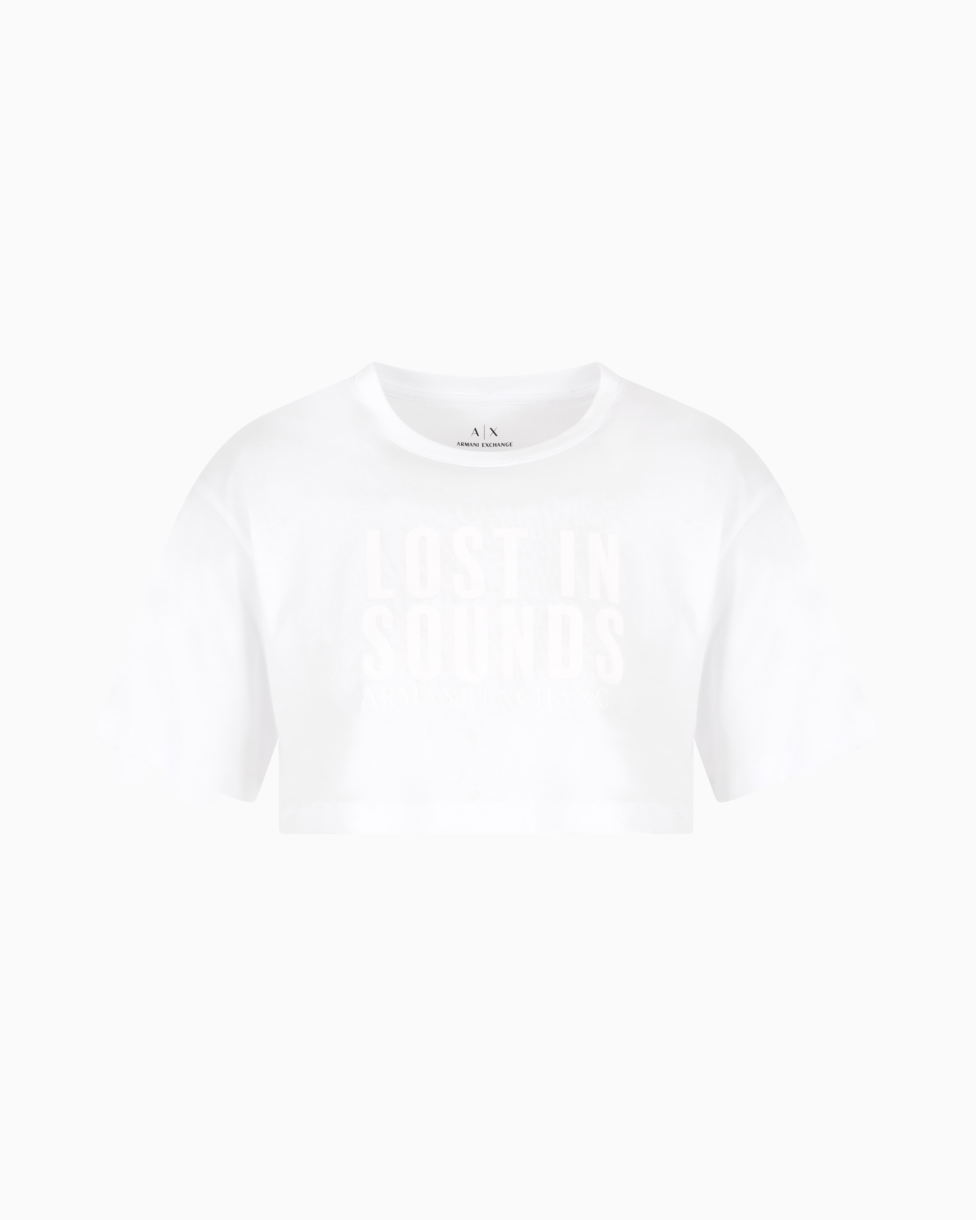 Armani Exchange Cropped T-shirts In White