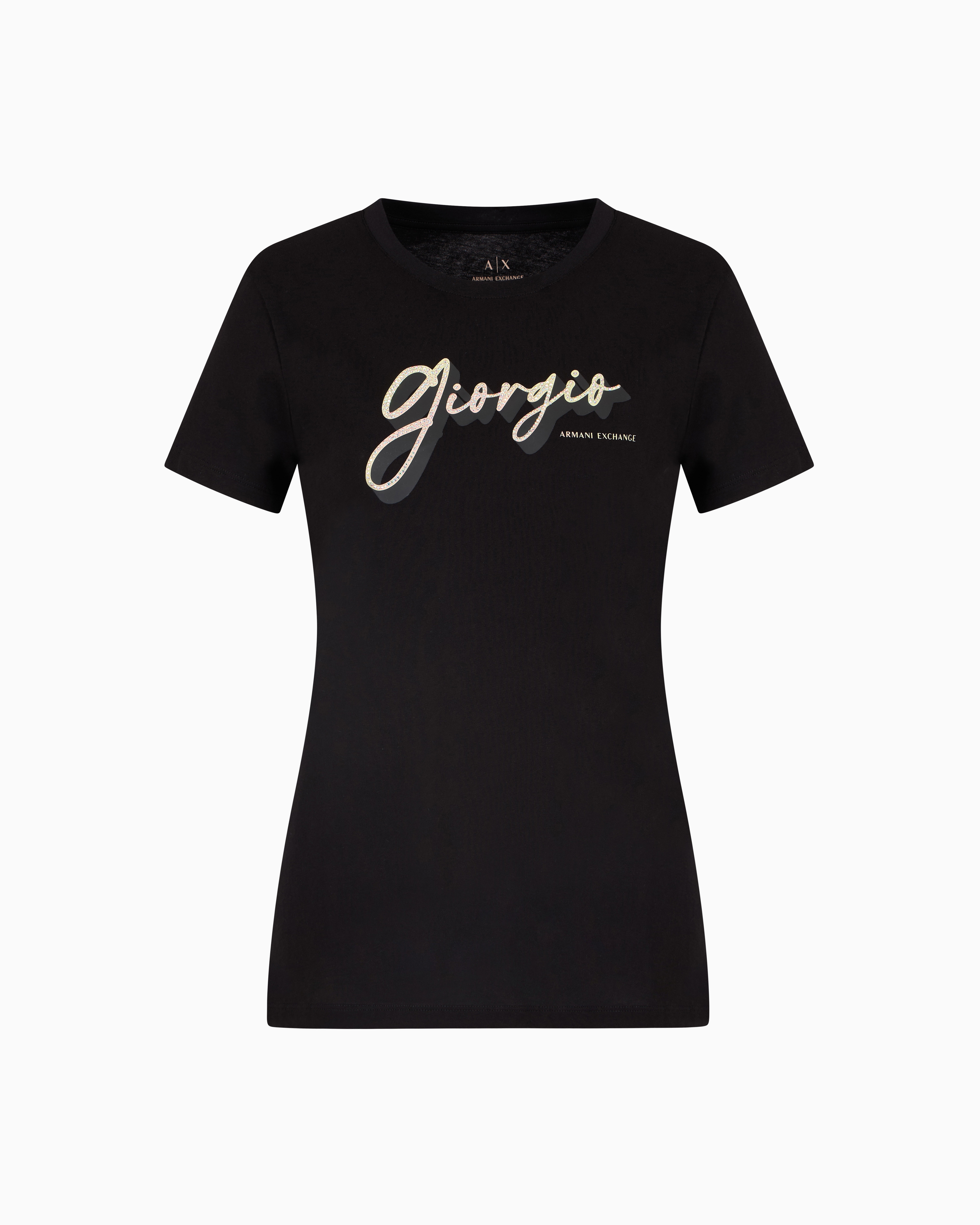 Armani Exchange Regular Fit T-shirts In Black
