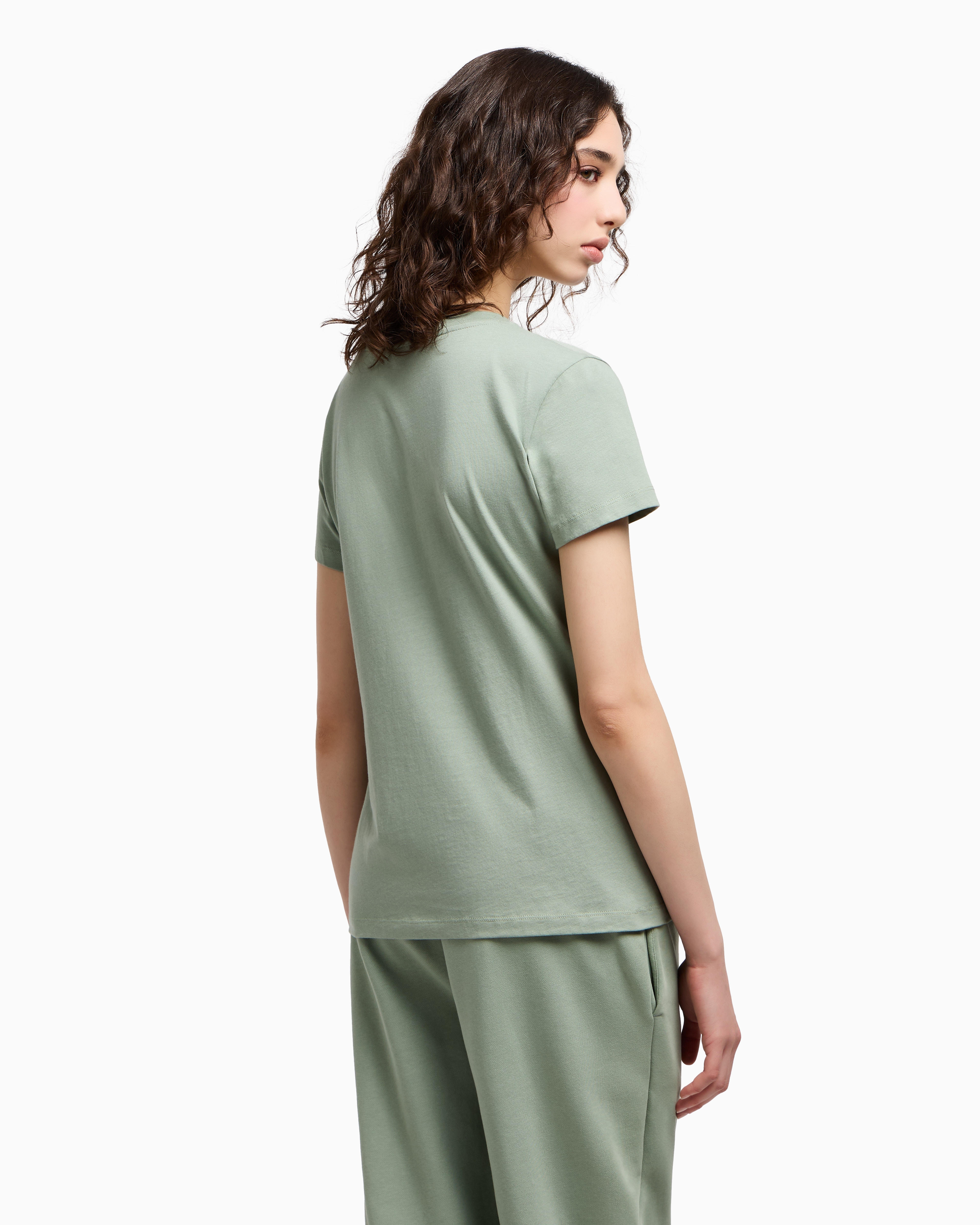 Armani Exchange Regular Fit T-shirts In Green