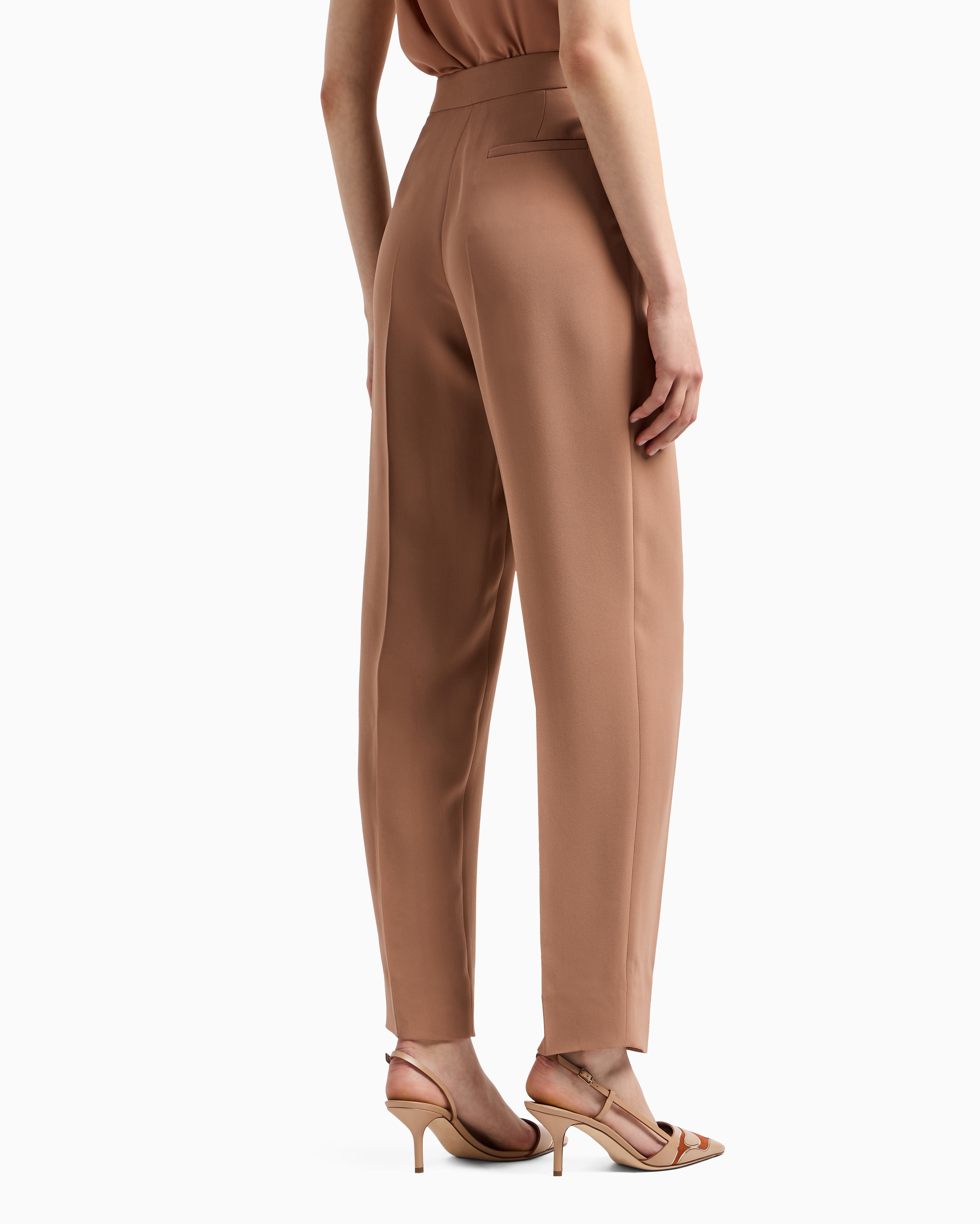 Giorgio Armani Silk Cady Trousers With Pleats