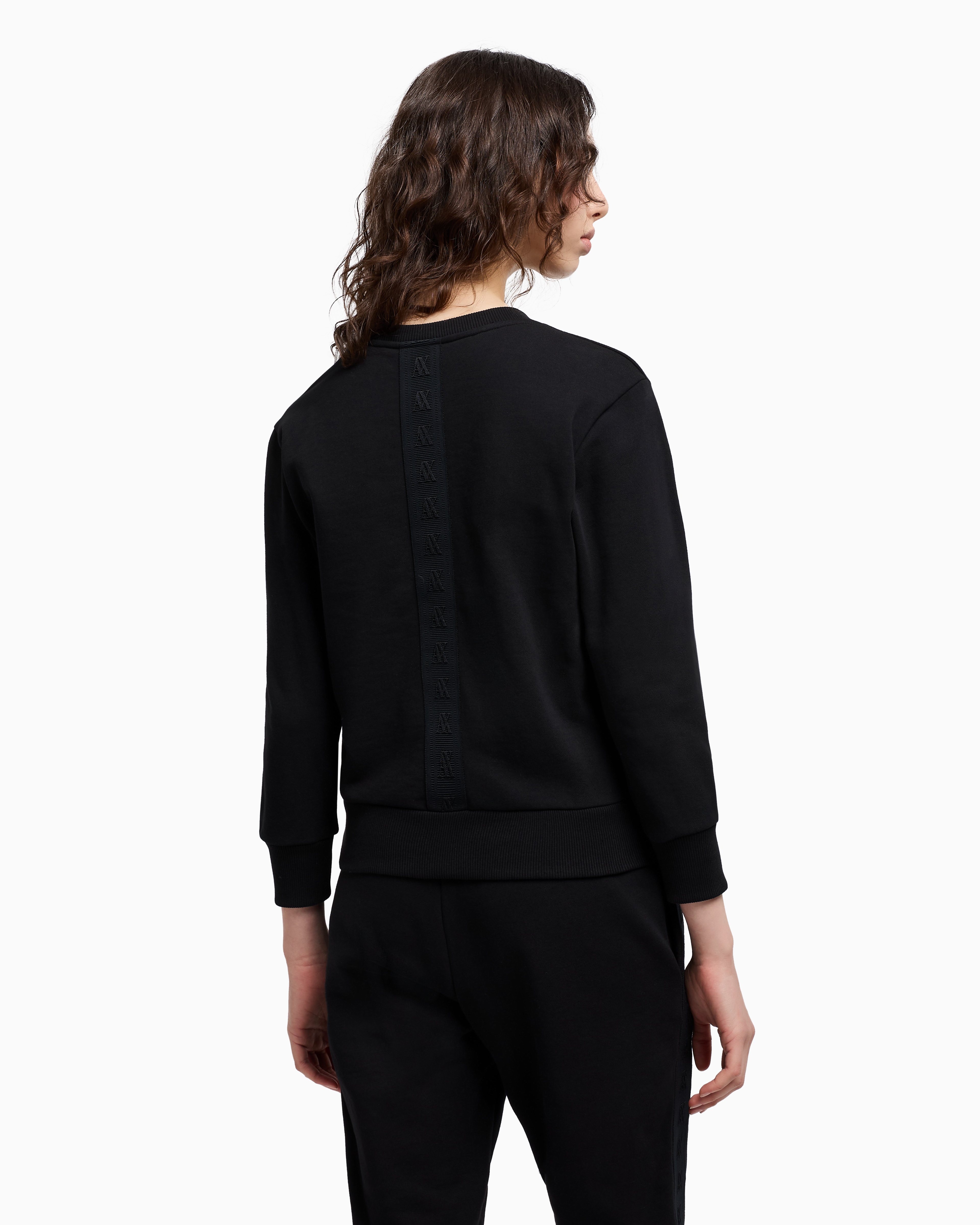 Armani Exchange - Sweatshirts without Hood, Woman, Black, Size: