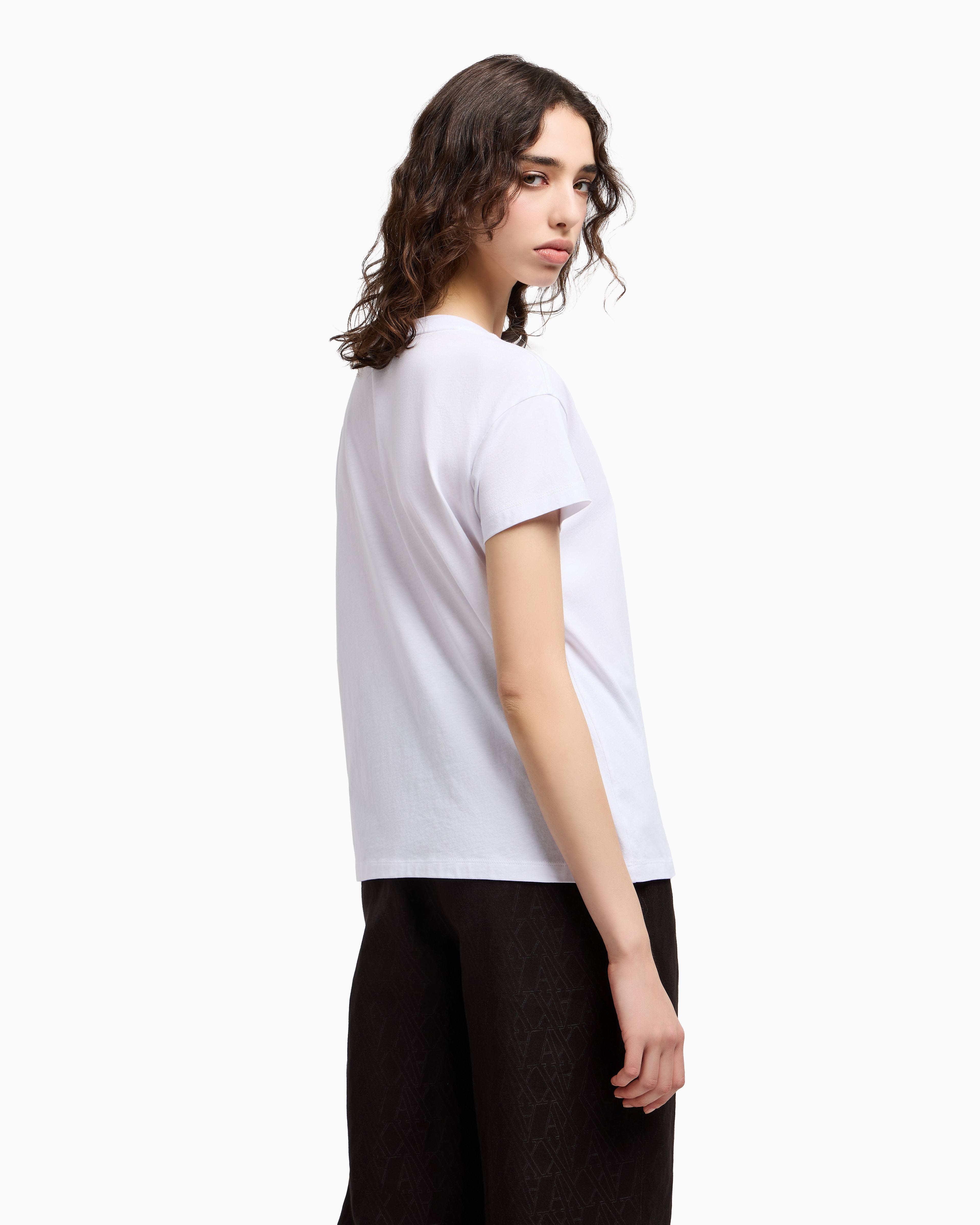 Armani Exchange Relaxed Fit T-shirts In White