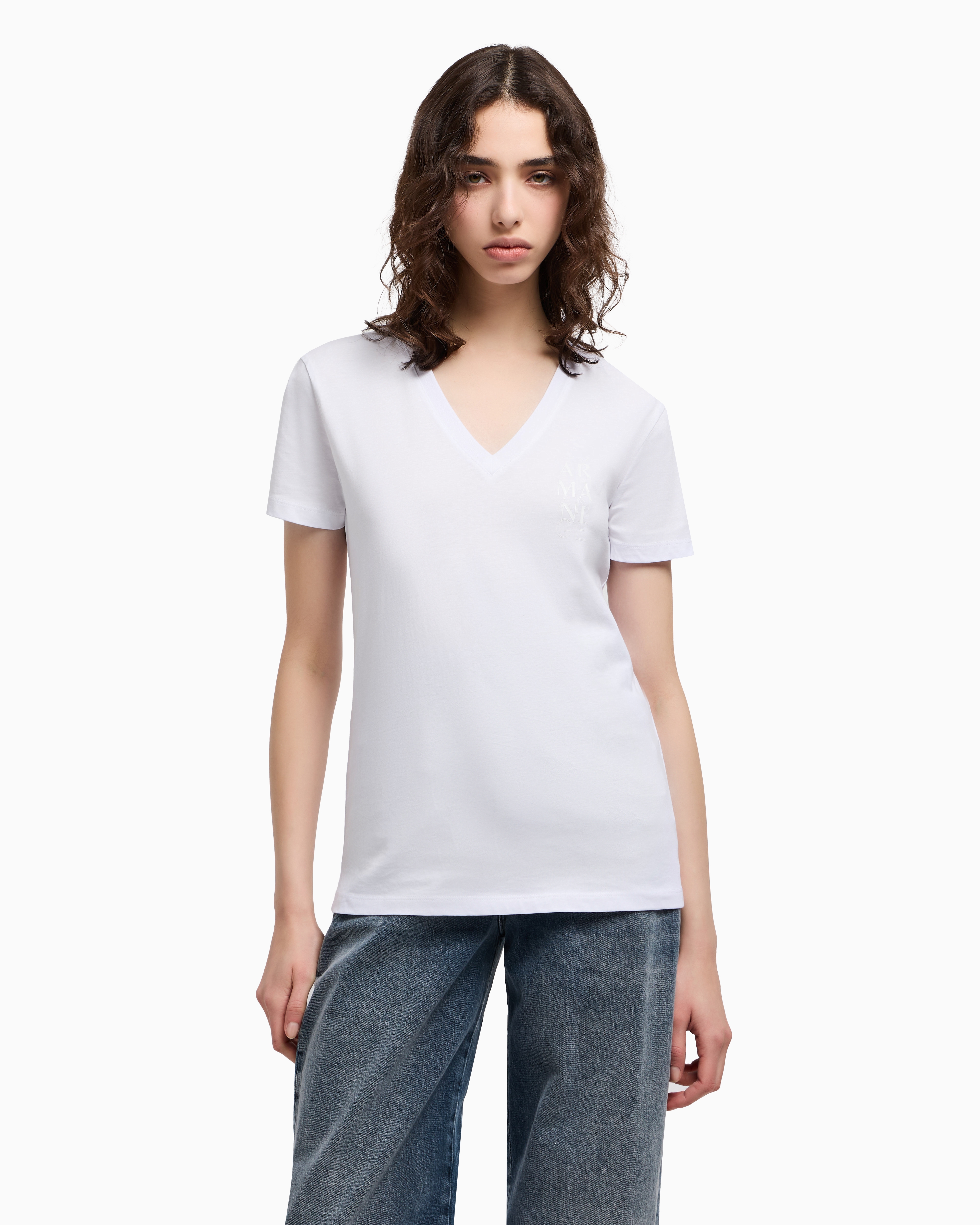 Armani Exchange Regular Fit T-shirts In White