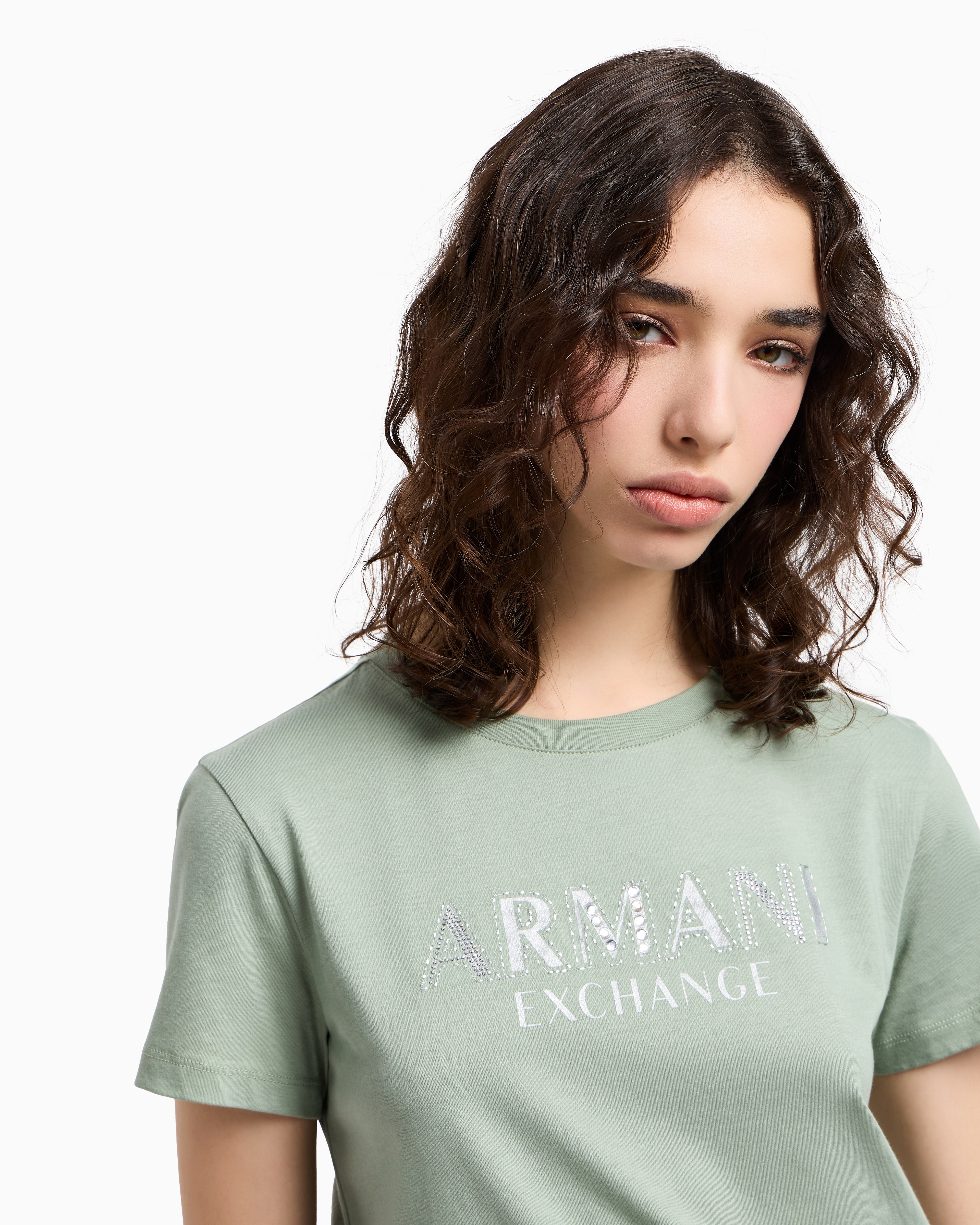 Armani Exchange Regular Fit T-shirts In Green
