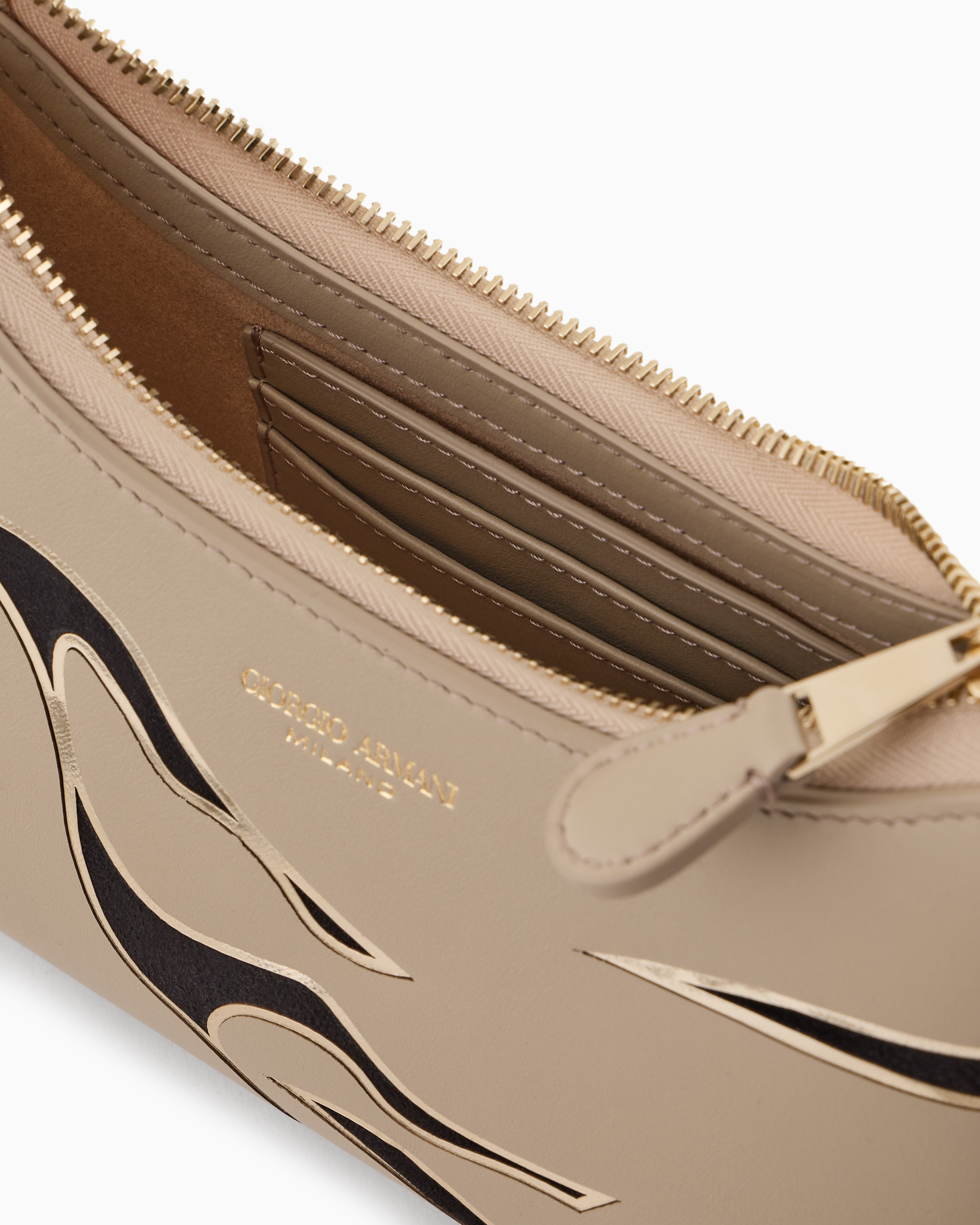 Giorgio Armani La Prima Mini Leather Handbag With Animal-print Detail