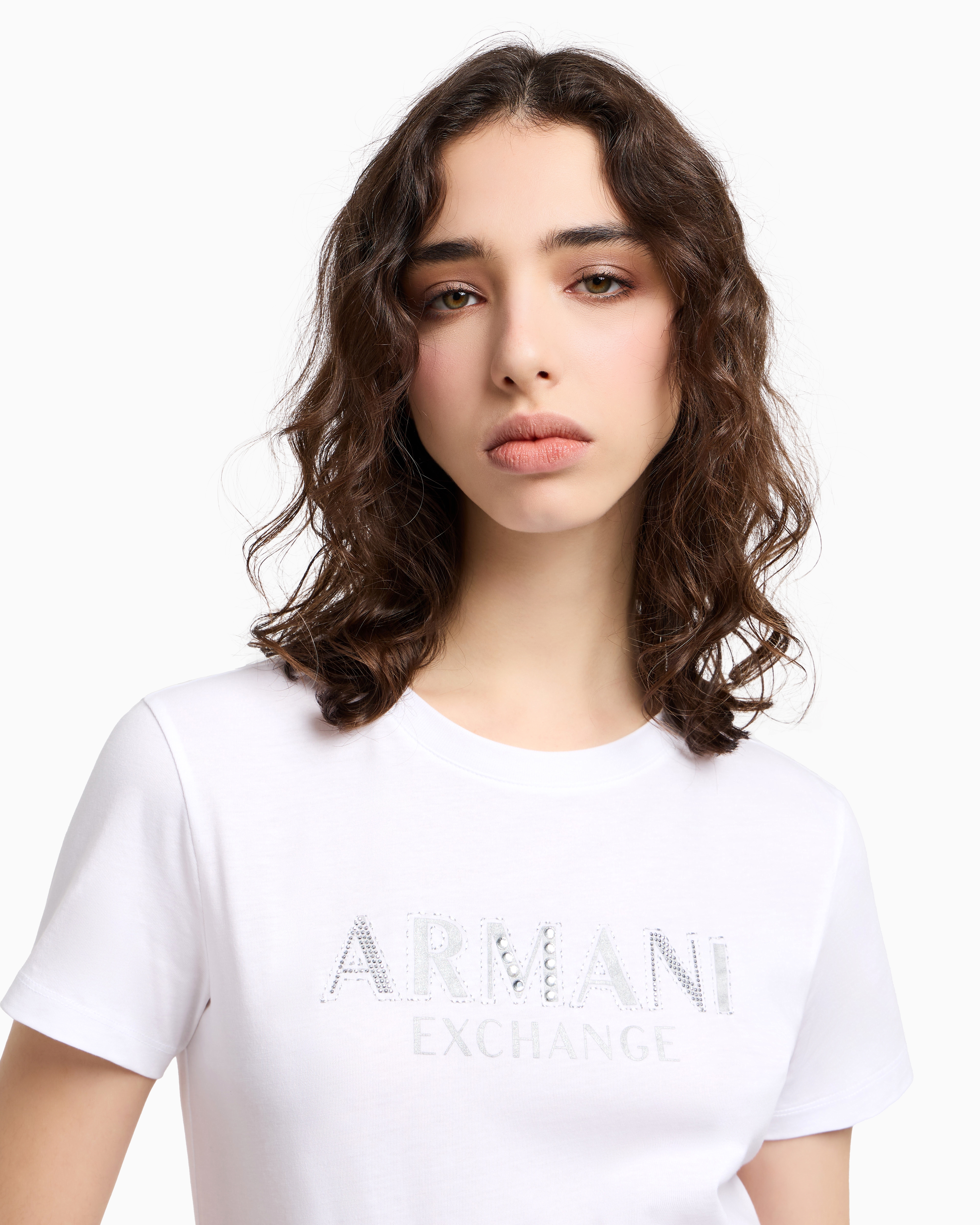 Armani Exchange Regular Fit T-shirts In White