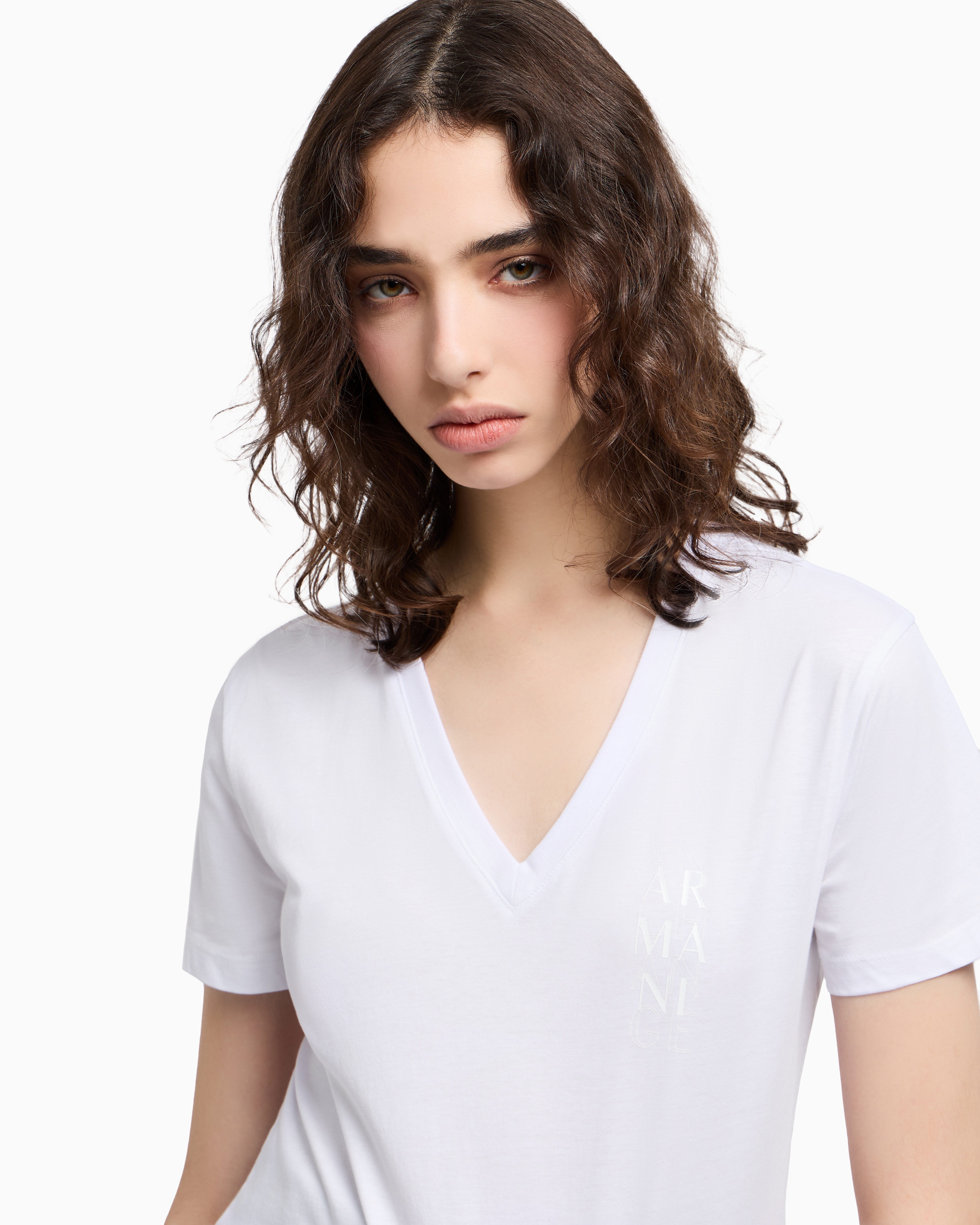 Armani Exchange Regular Fit T-shirts In White
