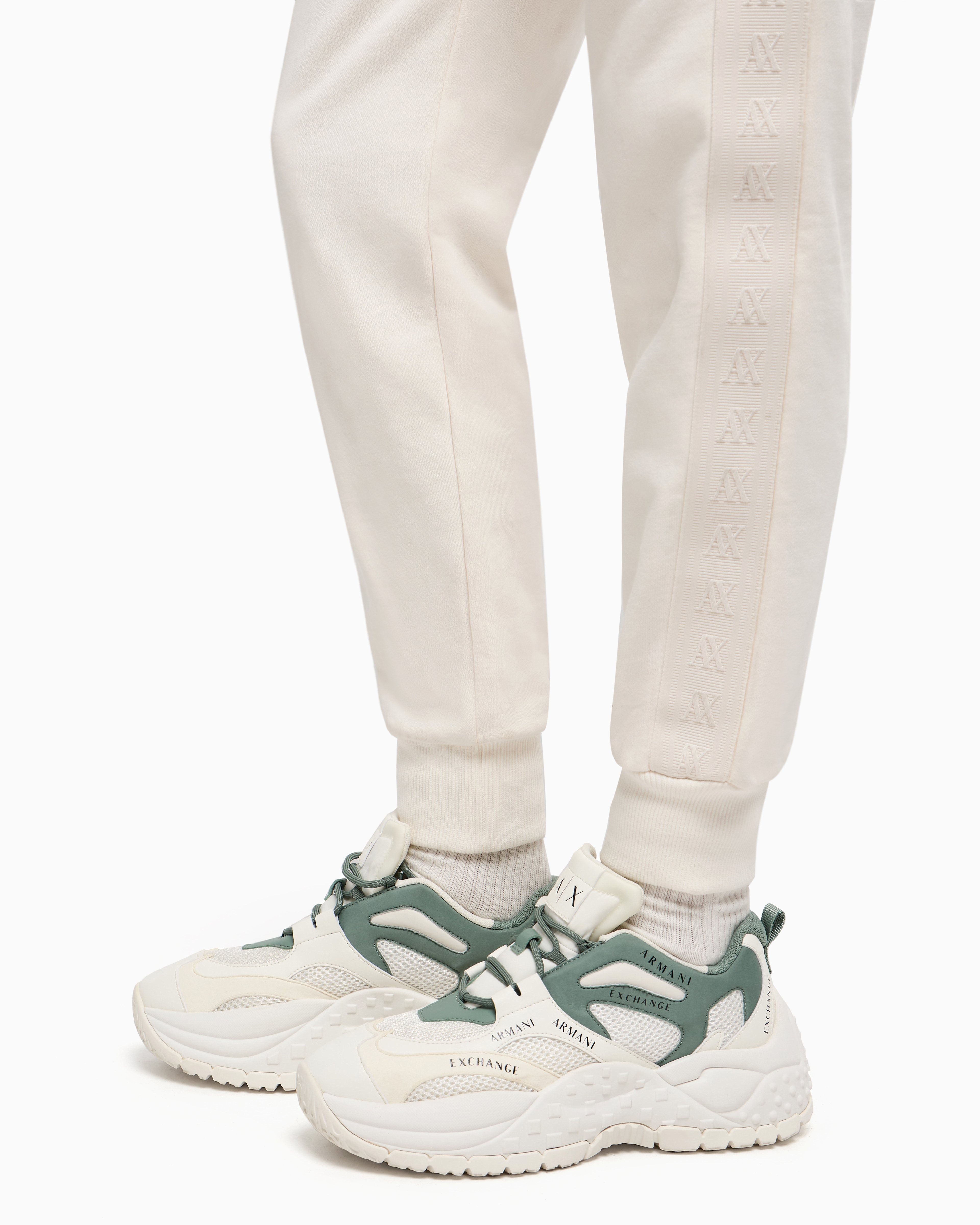 Armani Exchange - Sweatpants, Woman, White, Size: