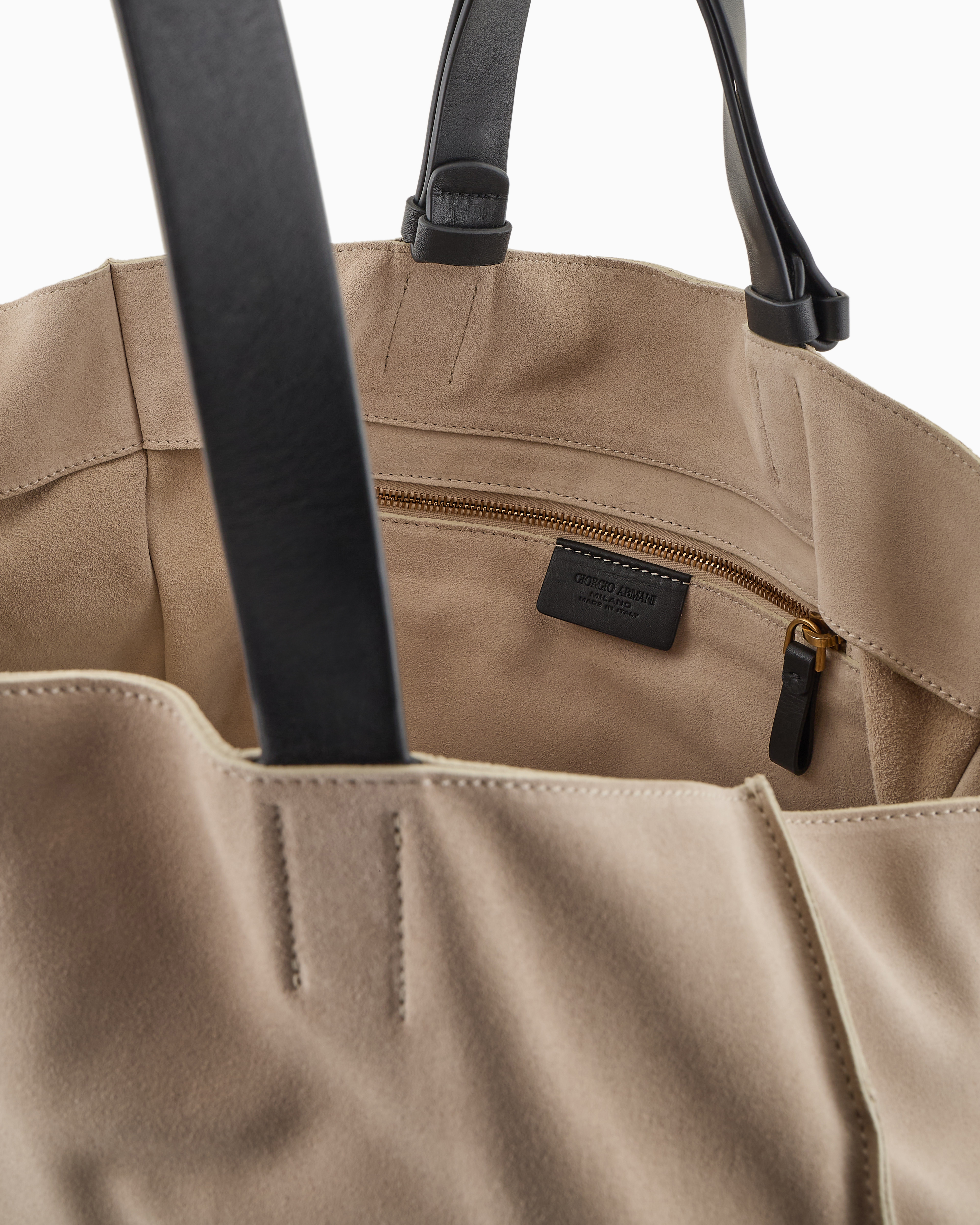 Giorgio Armani Suede And Leather Shopper