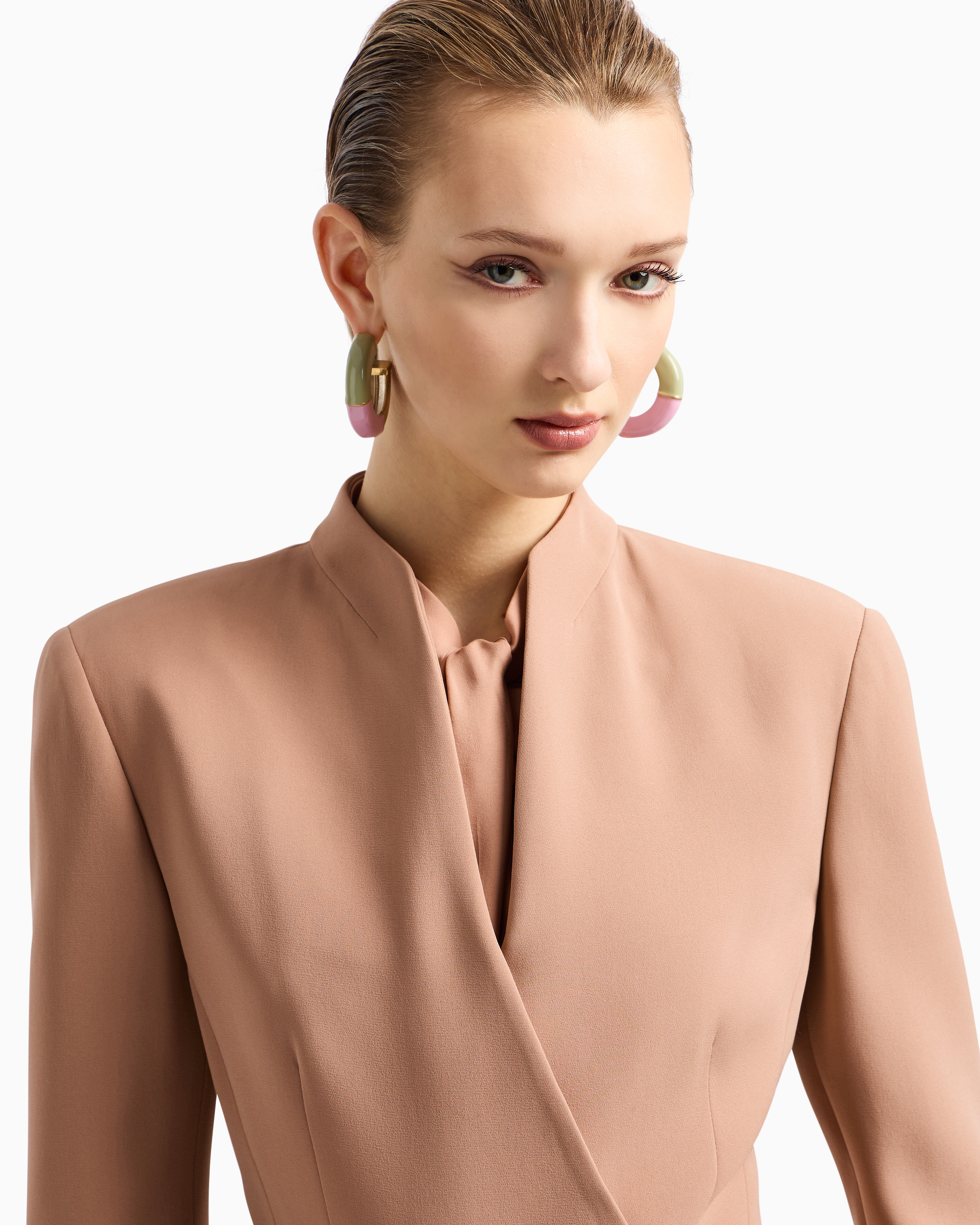 Giorgio Armani Double-breasted Jacket In Silk Cady