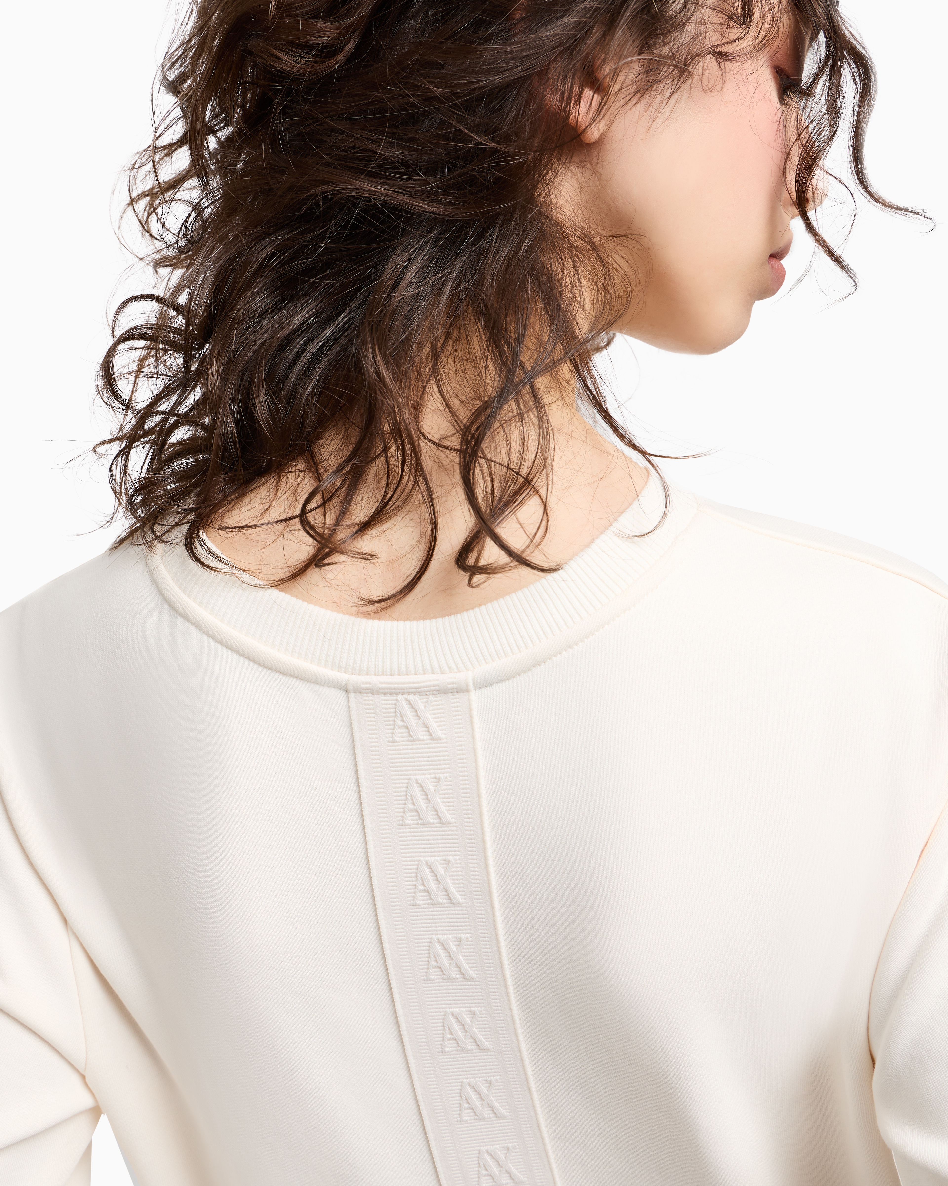 Armani Exchange - Sweatshirts without Hood, Woman, White, Size: