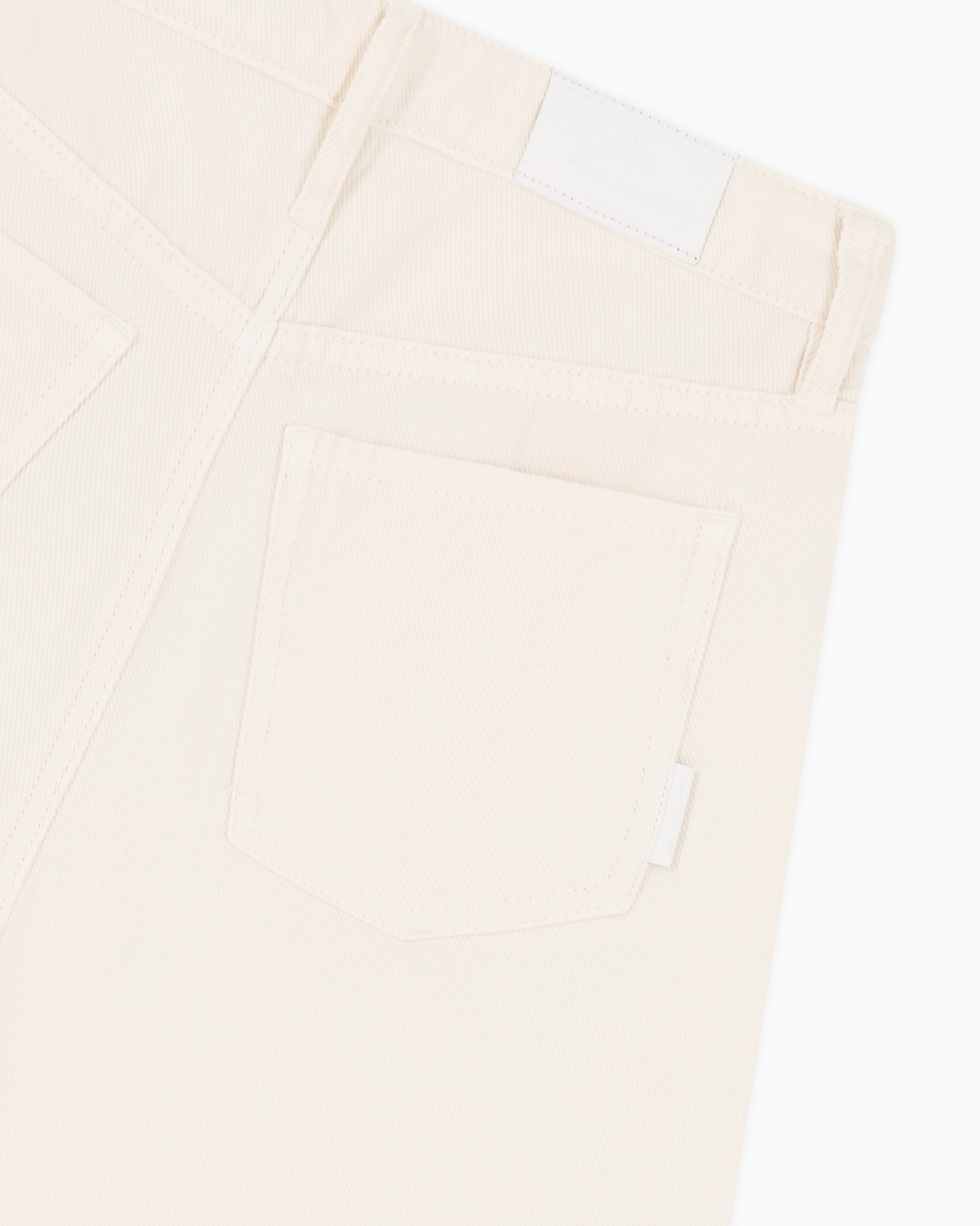 Armani Exchange - ASV Cotton and Lyocell Dye Denim Relaxed Fit Jeans, Woman, White, Size: