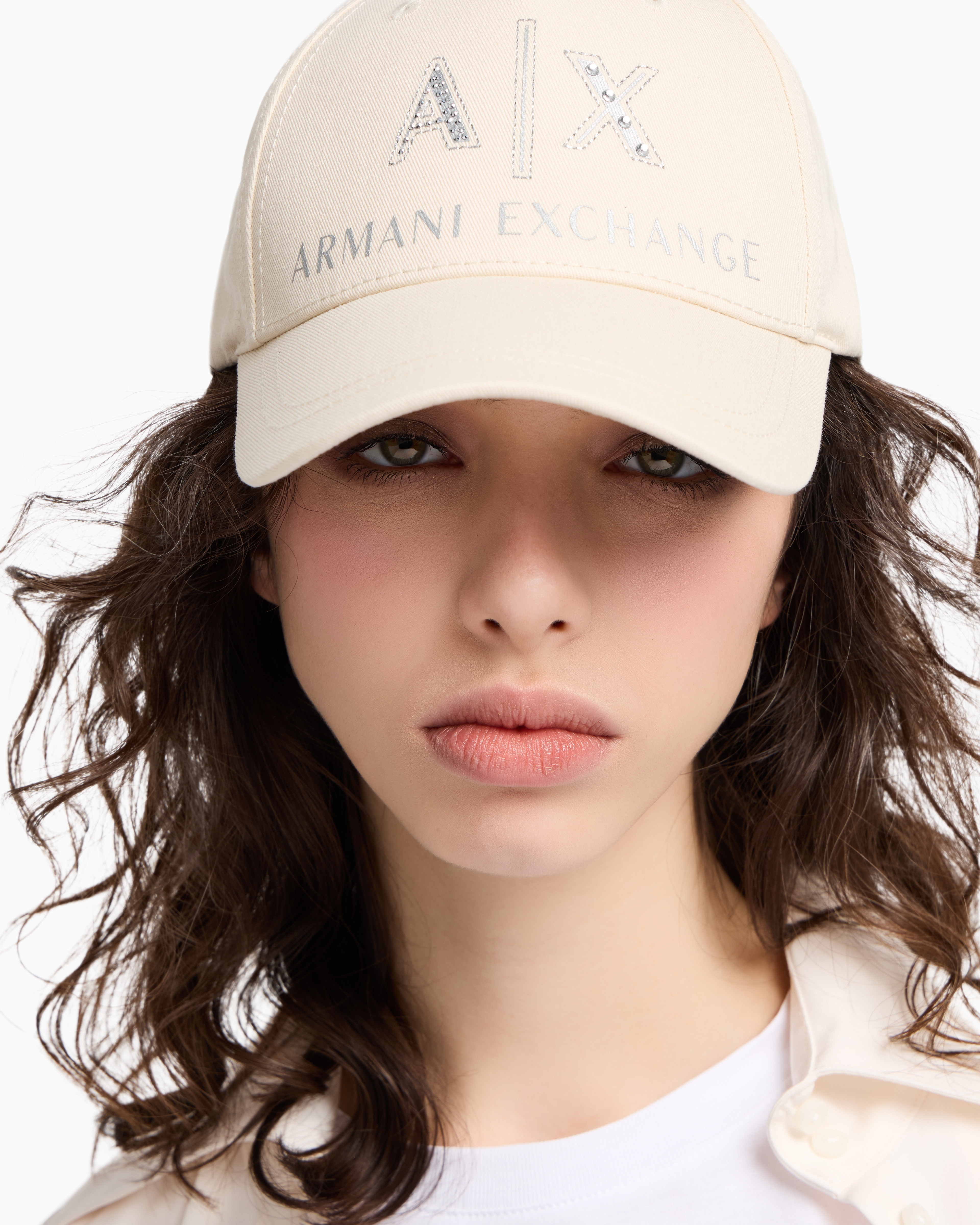 Armani Exchange Caps In White
