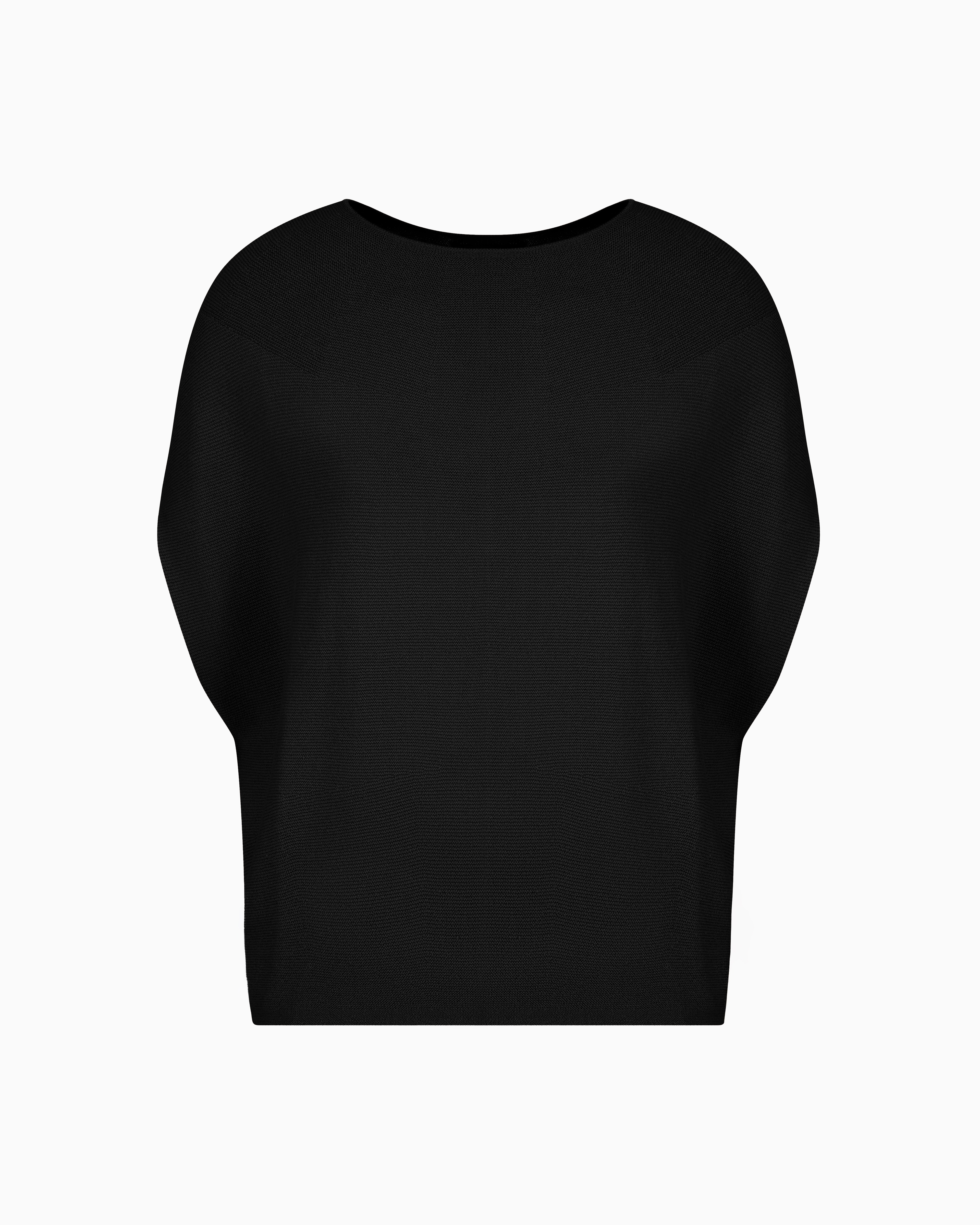 トップス EMPORIO ARMANI design knit black Emporio Armani design knit, black.