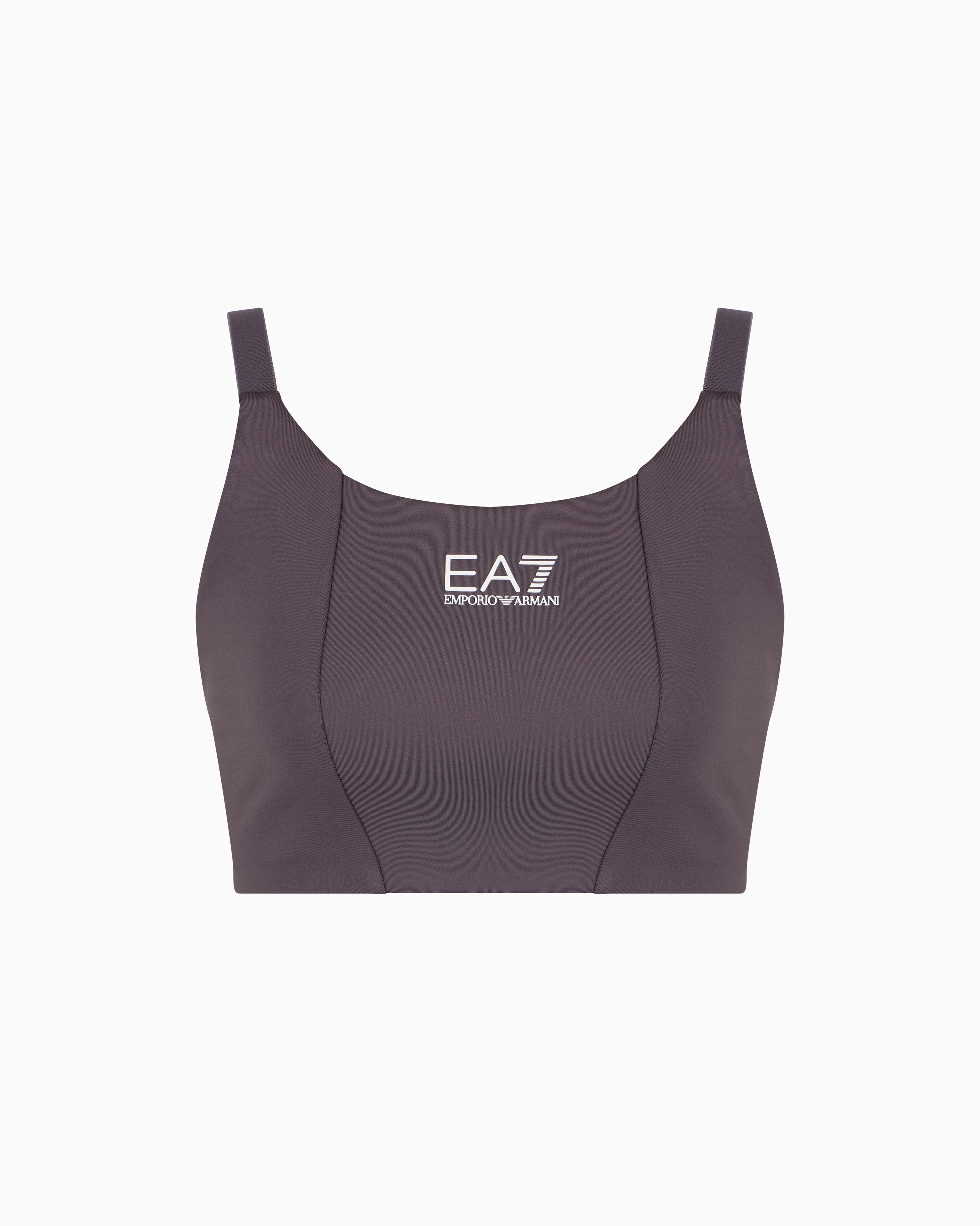 Ea7 Dynamic Athlete Sports Bra In Ventus7 Technical Fabric In Grey