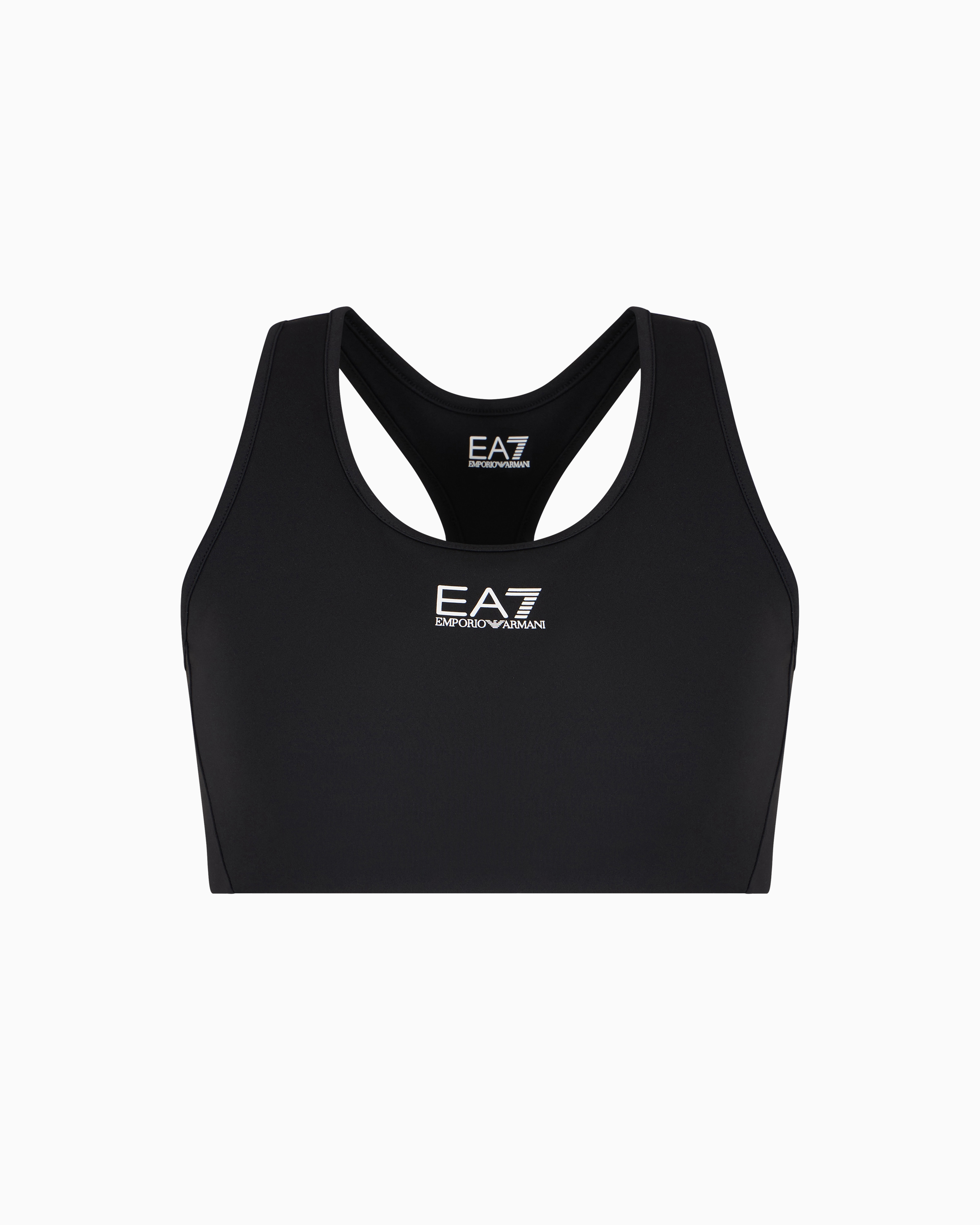 Ea7 Official Store Dynamic Athlete Sports Bra In Vigor7 Technical Fabric In Black
