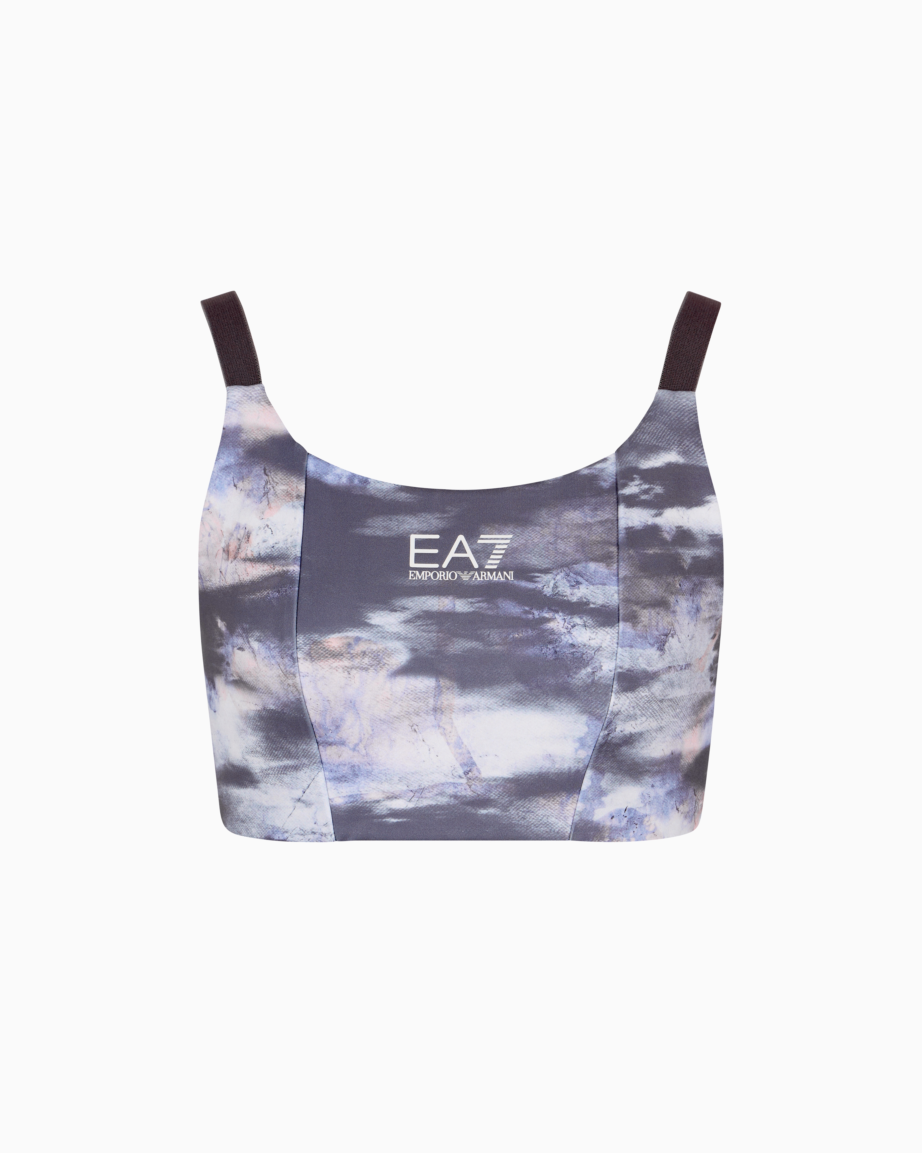 Ea7 Dynamic Athlete Sports Bra In Ventus7 Technical Fabric In Patterned