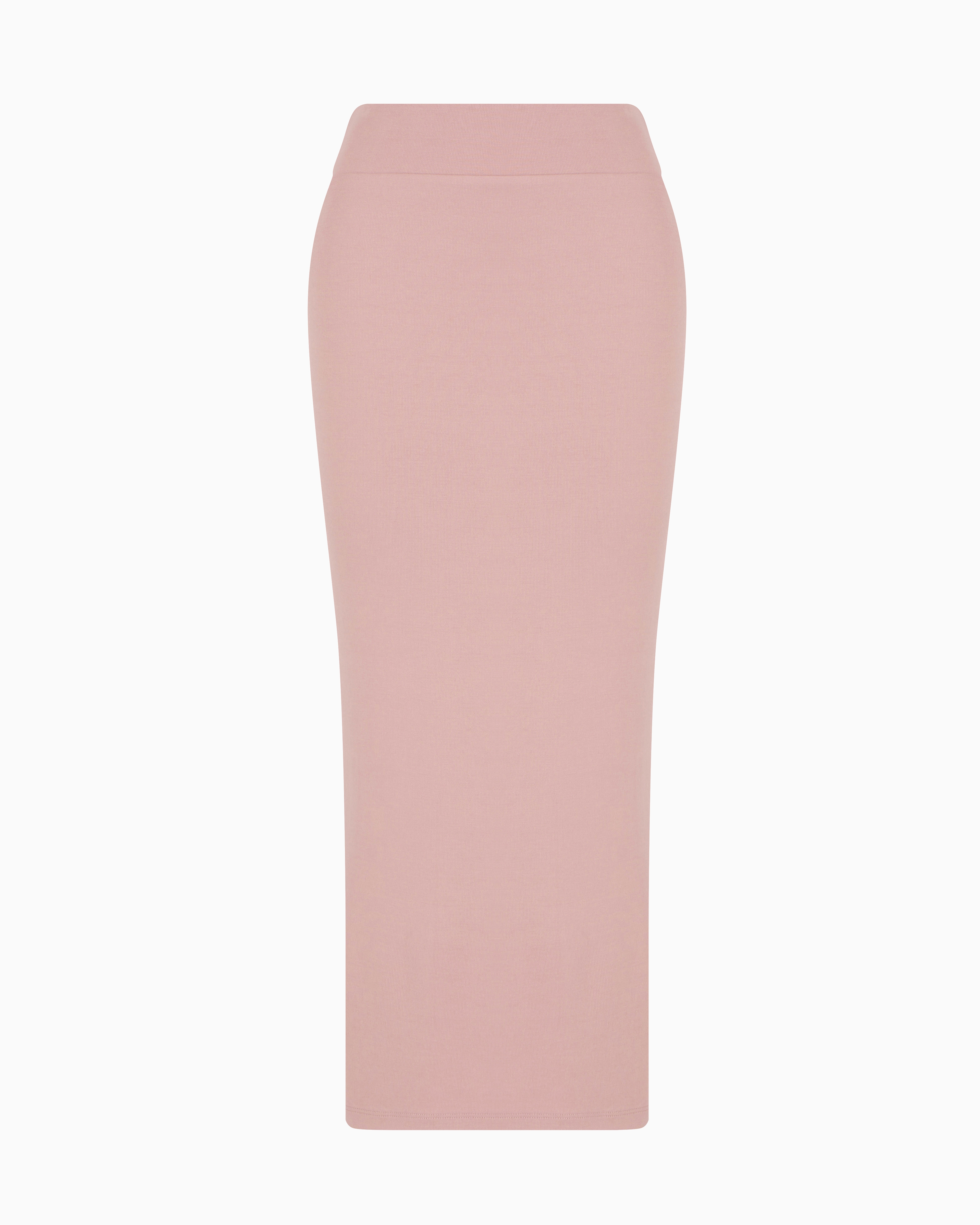 Ea7 Precious Stretch Modal-blend Long Skirt In Pink