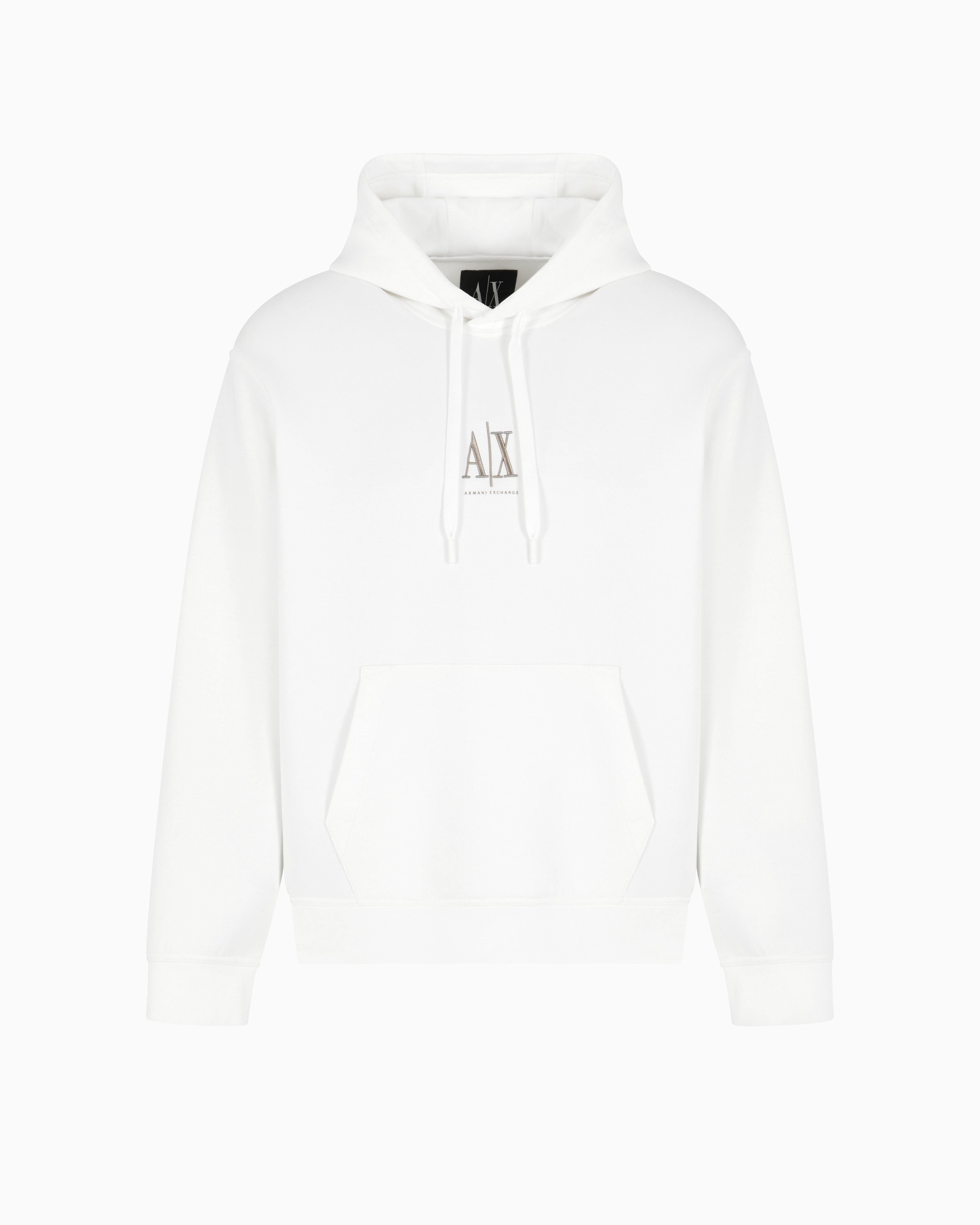 【EMPORIO ARMANI】★ White Hoodie ★ EA7 Emporio Armani Men's White Logo Graphic French Terry
