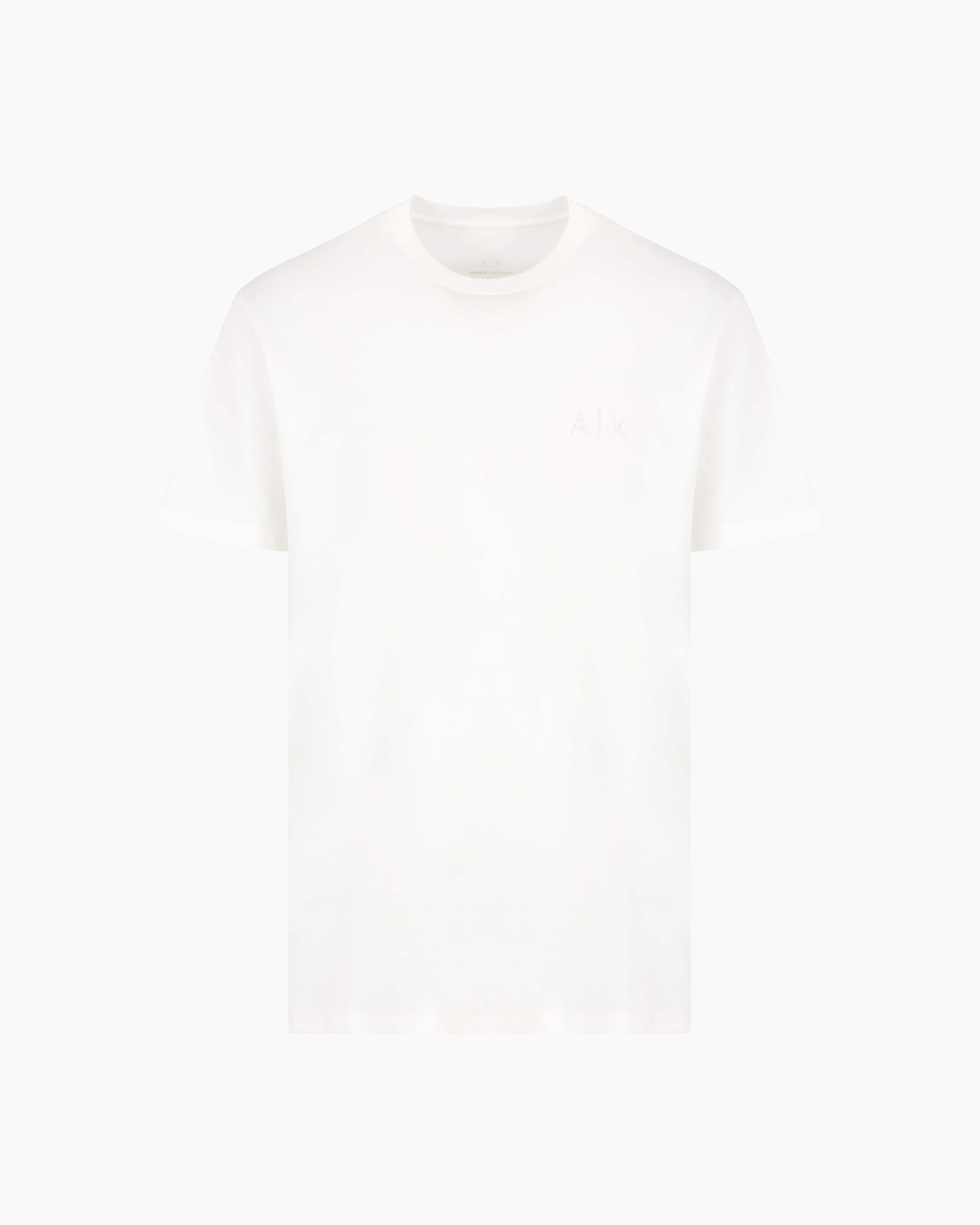 Armani Exchange Regular Fit T-shirt With Blurred Logo Effect In White