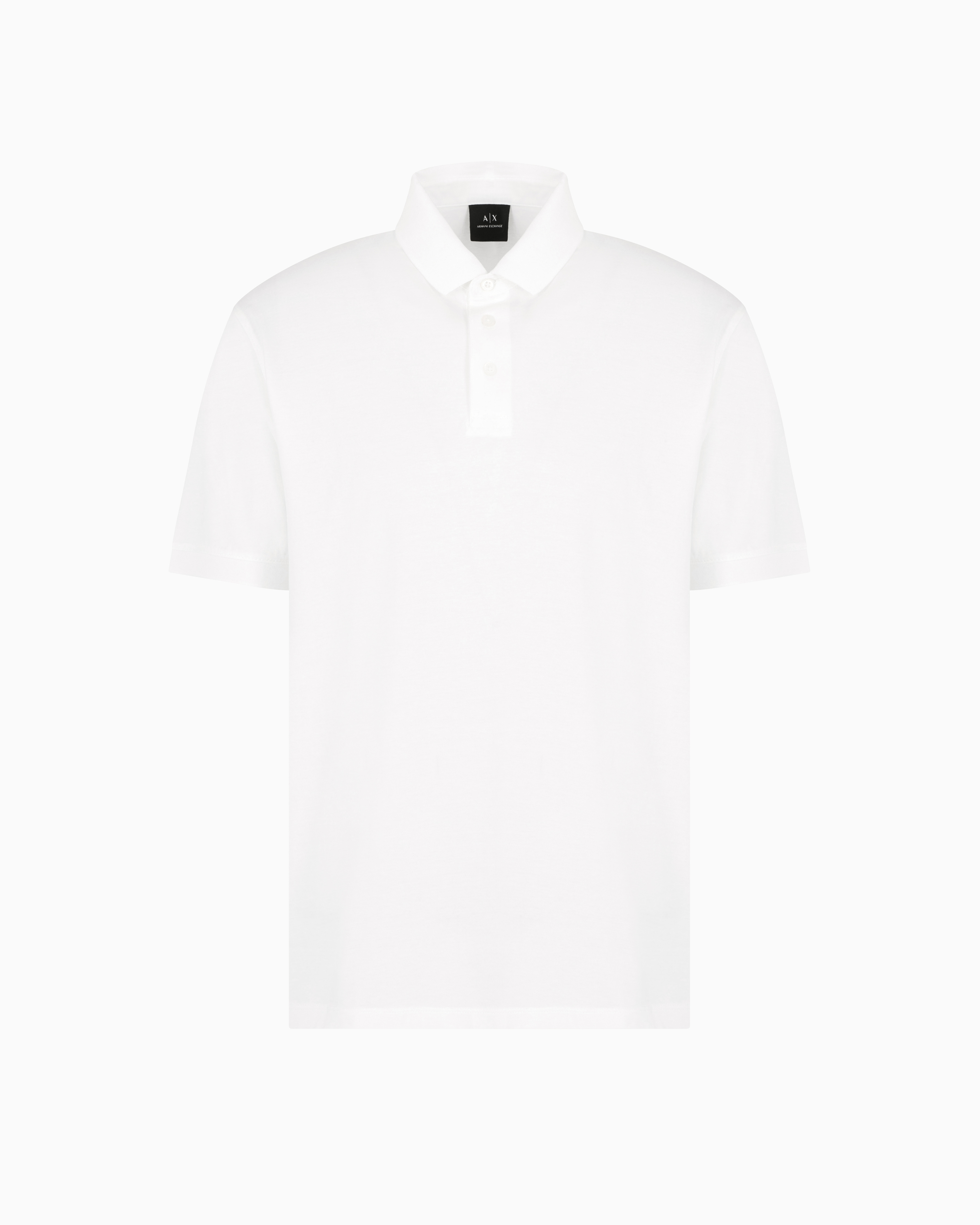 Armani Exchange Regular Fit Polo Shirt In Mercerised Cotton In White