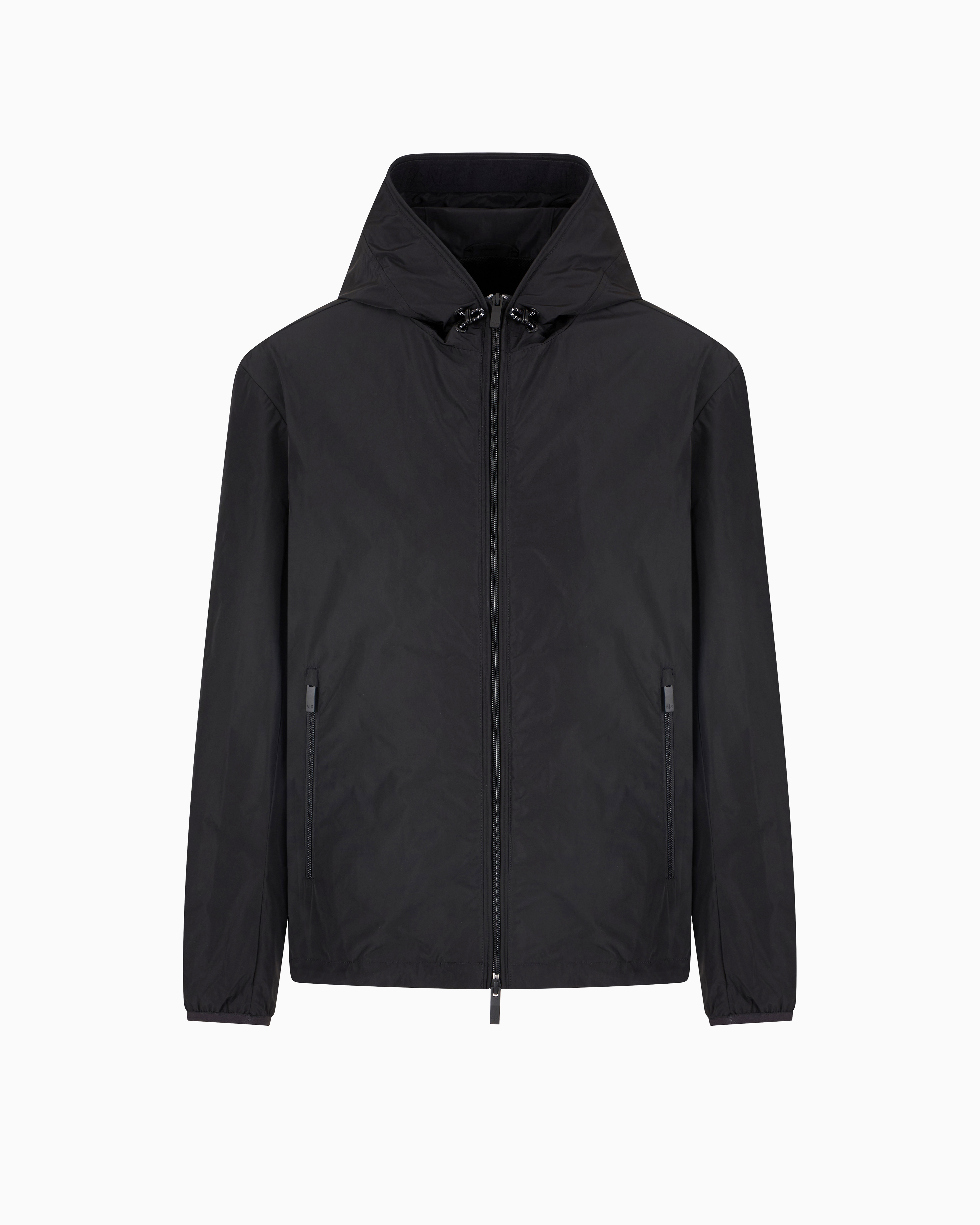 Armani Exchange Black Jacket With Hood And Pockets Xxl