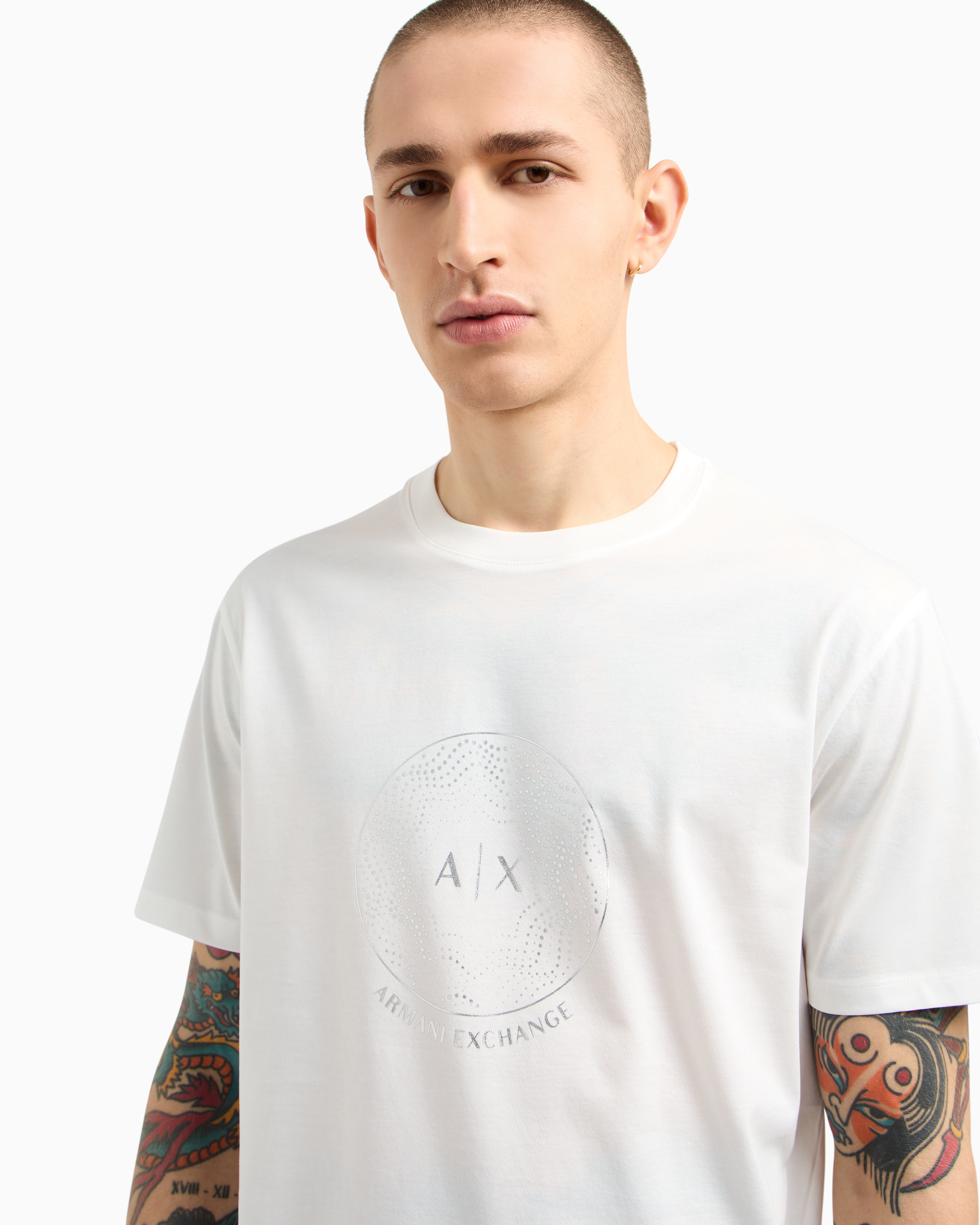Armani Exchange Regular Fit T-shirts In White