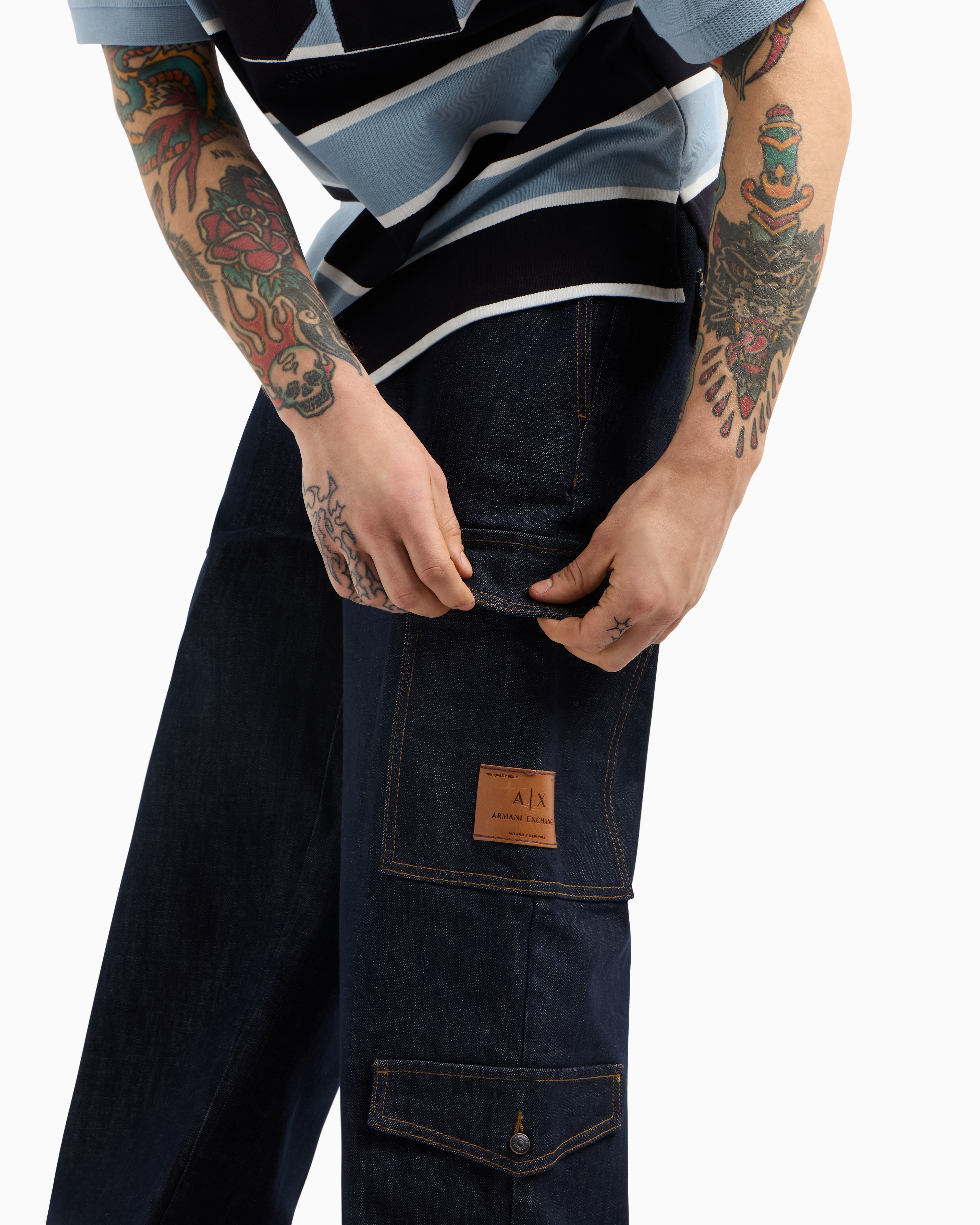 Denim Cargo Jeans