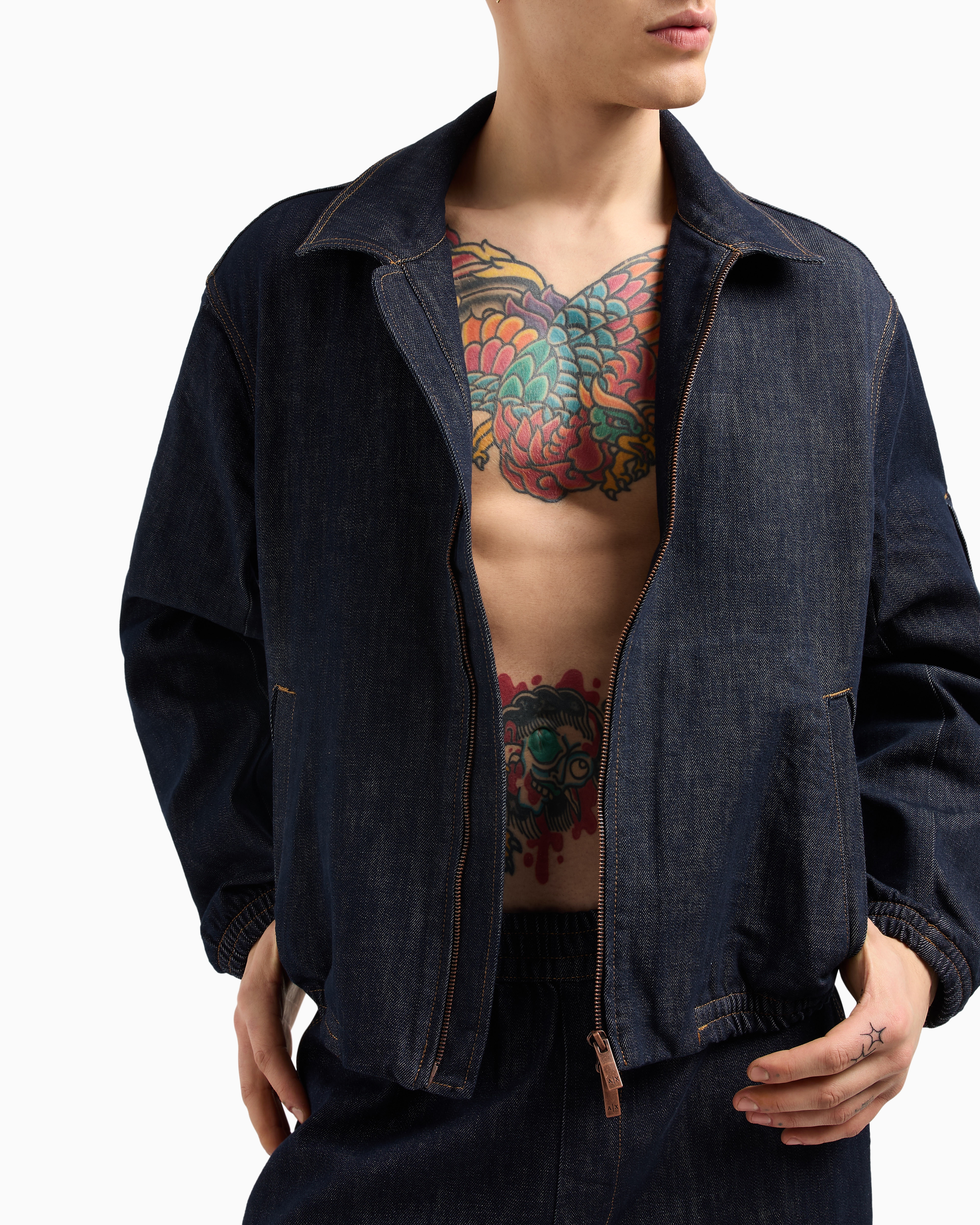 ね*む様 ARMANI JEANS leather jacket ね*む様 ARMANI JEANS leather jacket leather ね*む様 jacket JEANS