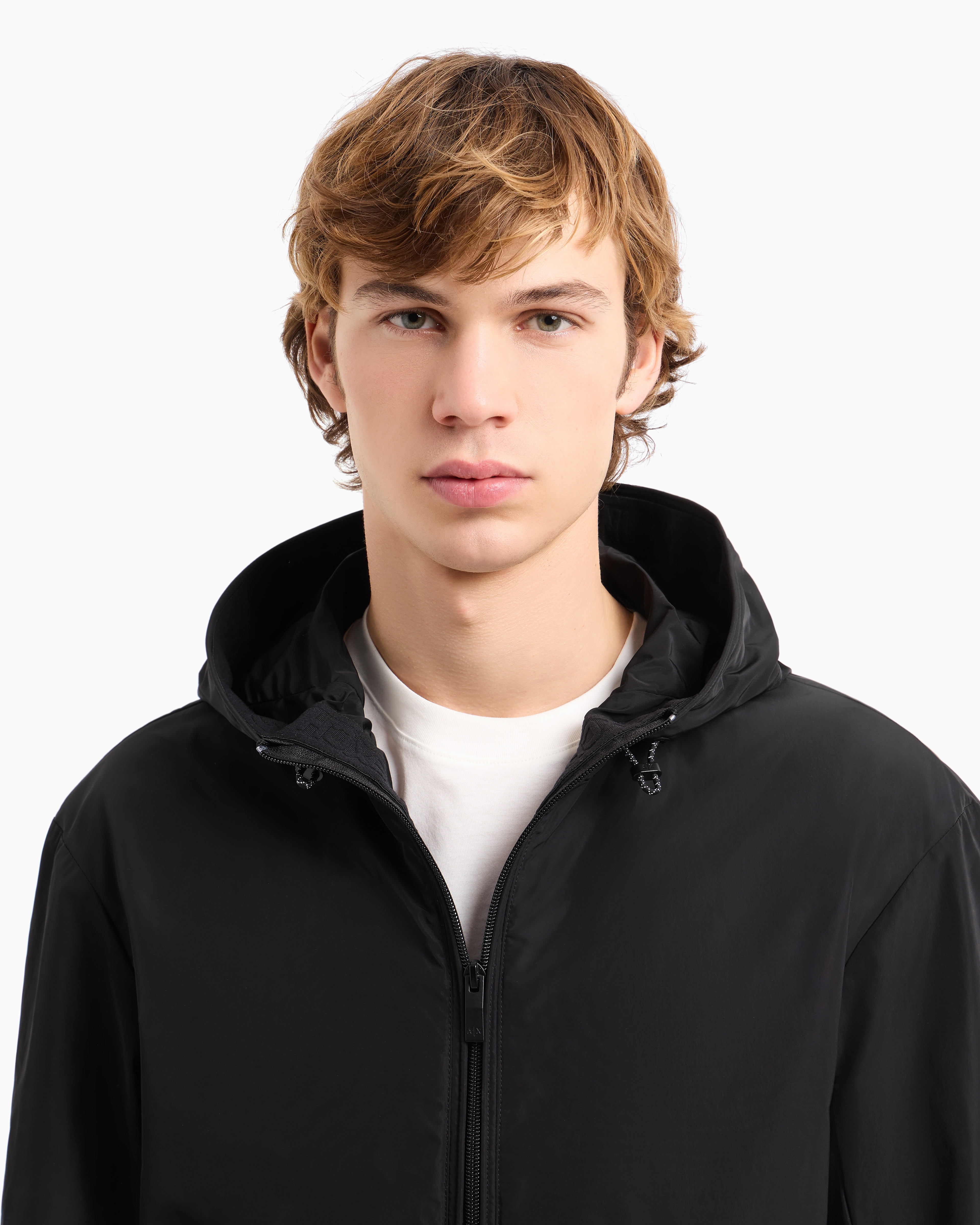 Armani Exchange - Jacket with hood and pockets, Man, Black, Size: