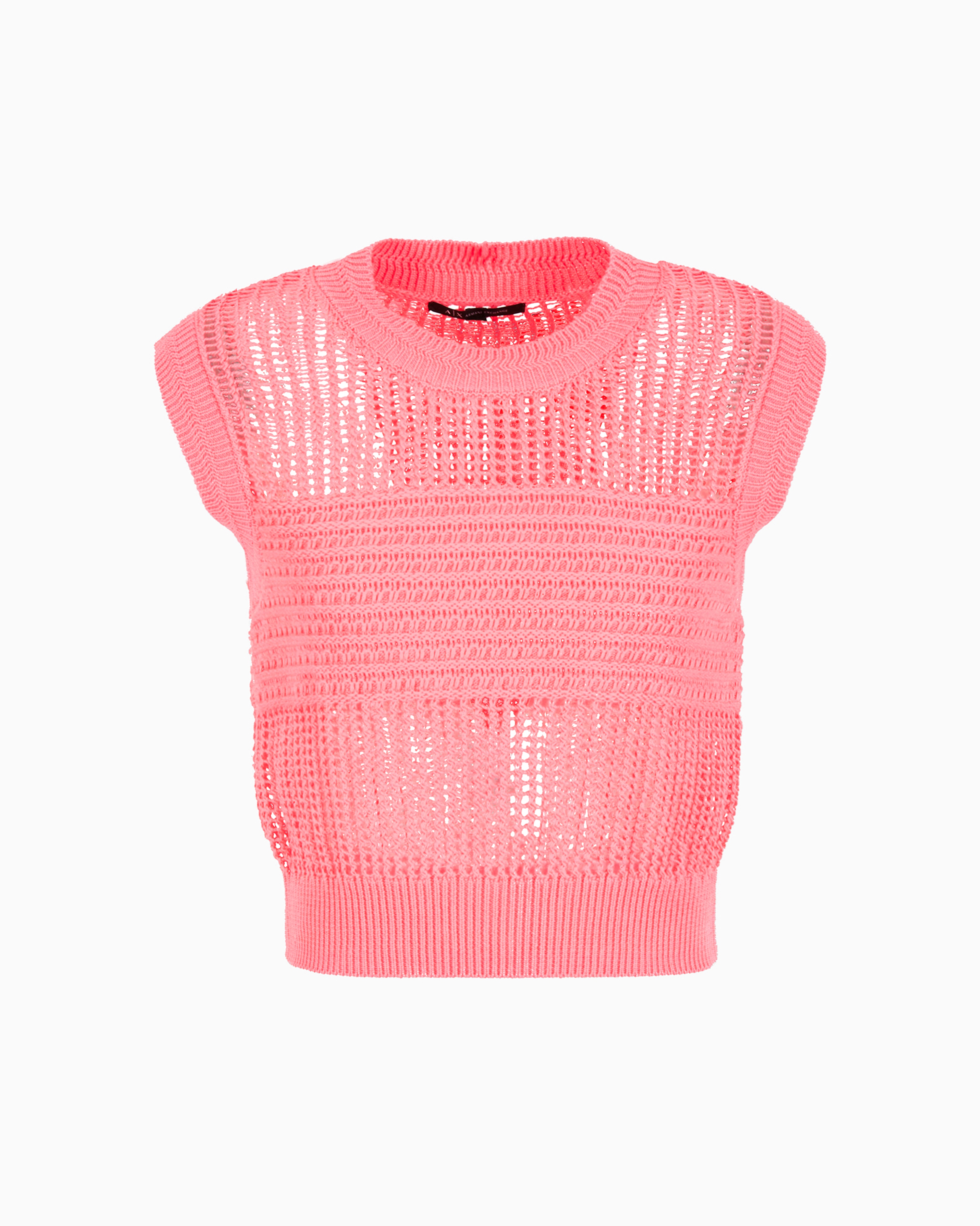 Maxi-striped cotton knit top | Armani Exchange US