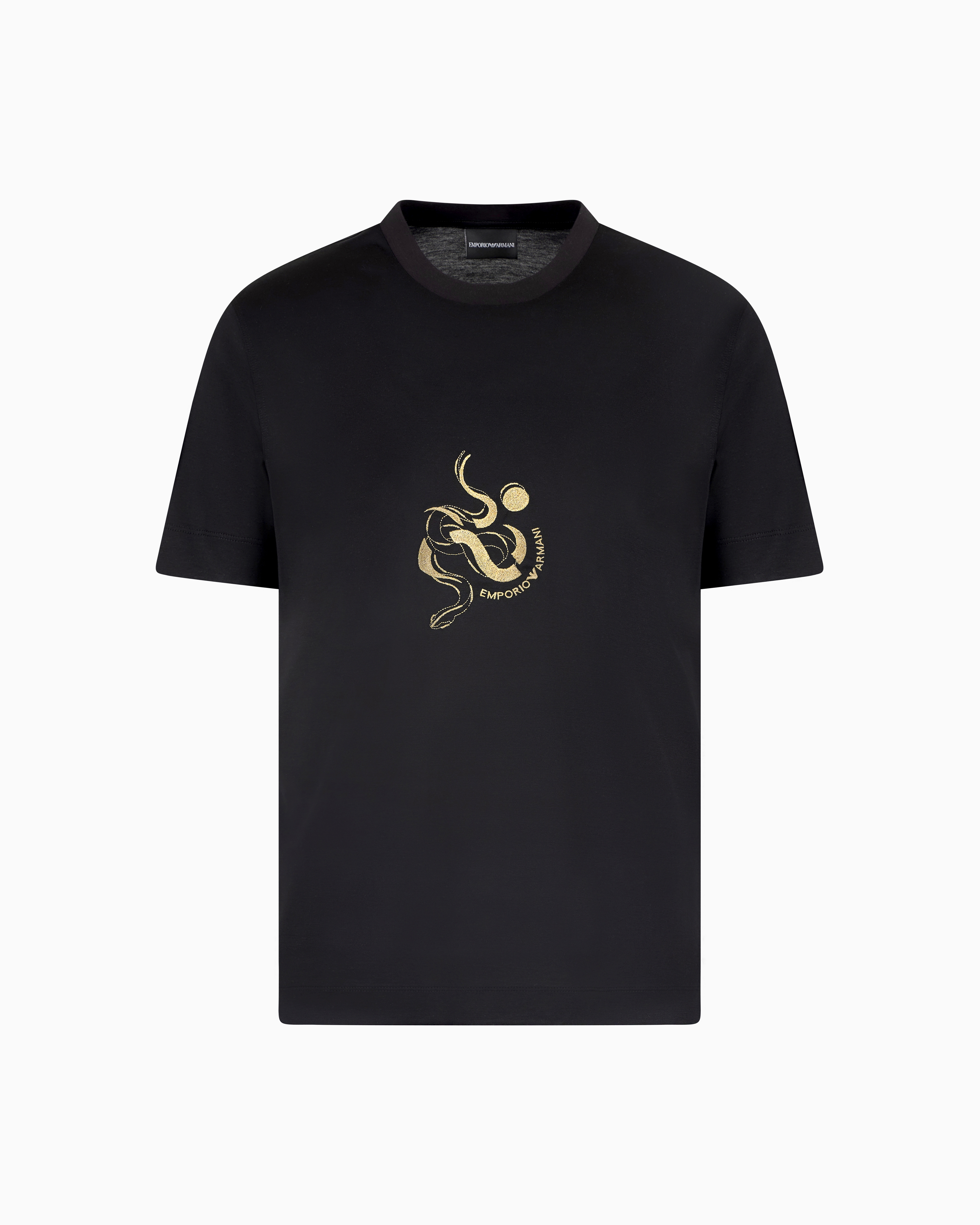 ASV Lyocell blend jersey T-shirt with embroidery | Emporio