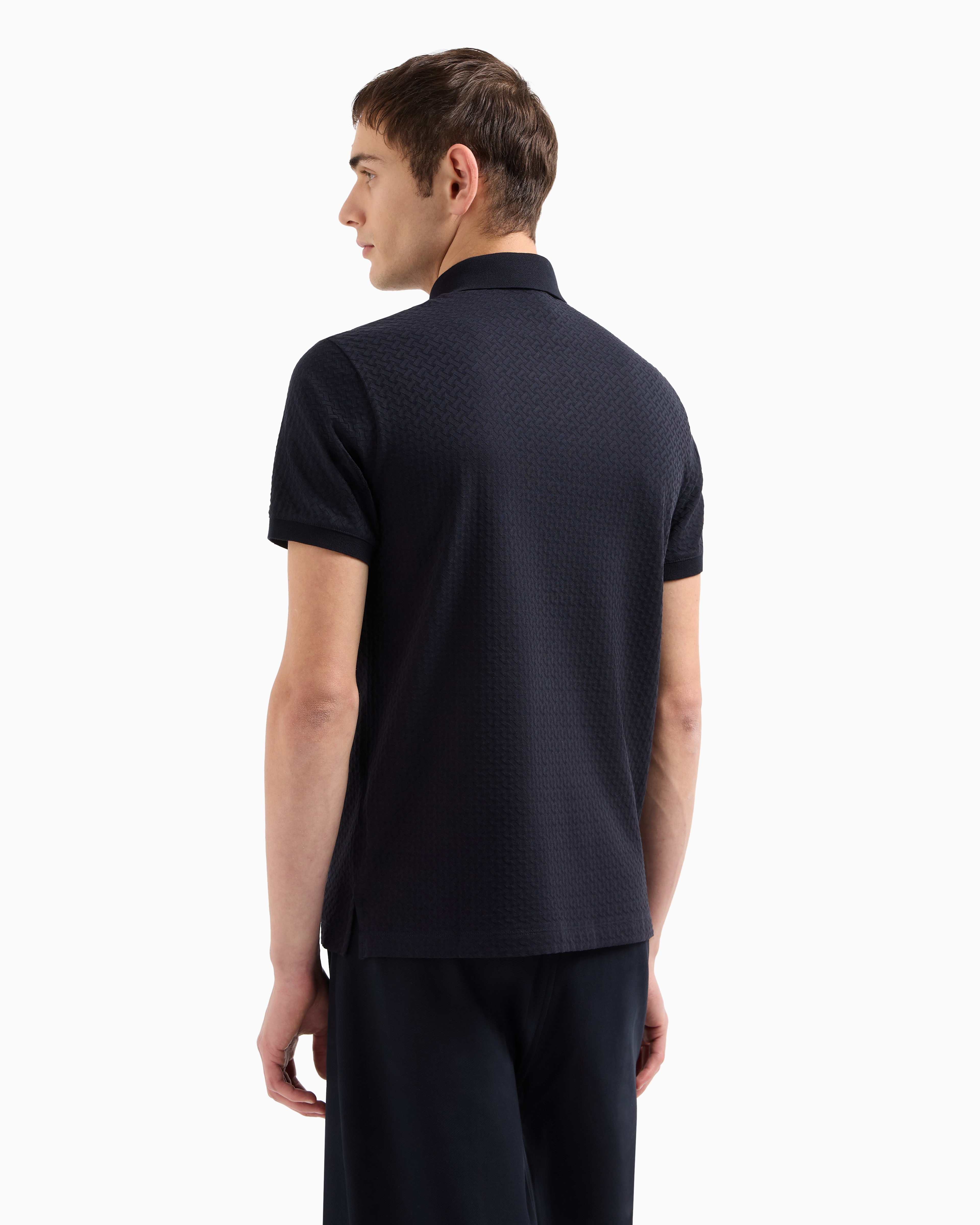 Tシャツ・カットソー EMPORIO ARMANI SS25 POLO SHIRT (EM001295 AF10762 FB257) US Exclusive jacquard jersey polo shirt | Emporio Armani