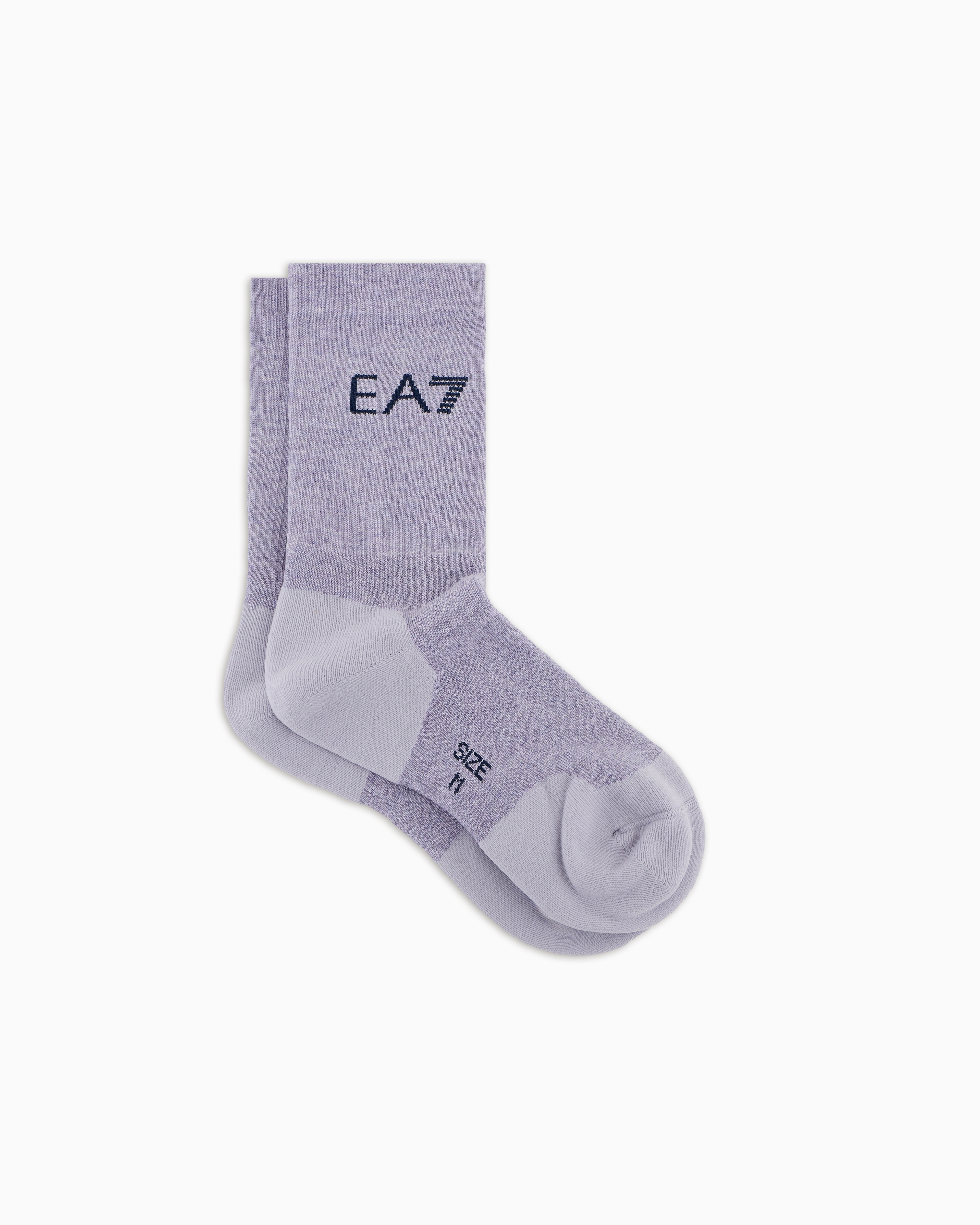 Ea7 Tennis Pro Cotton-blend Ankle Socks In Purple
