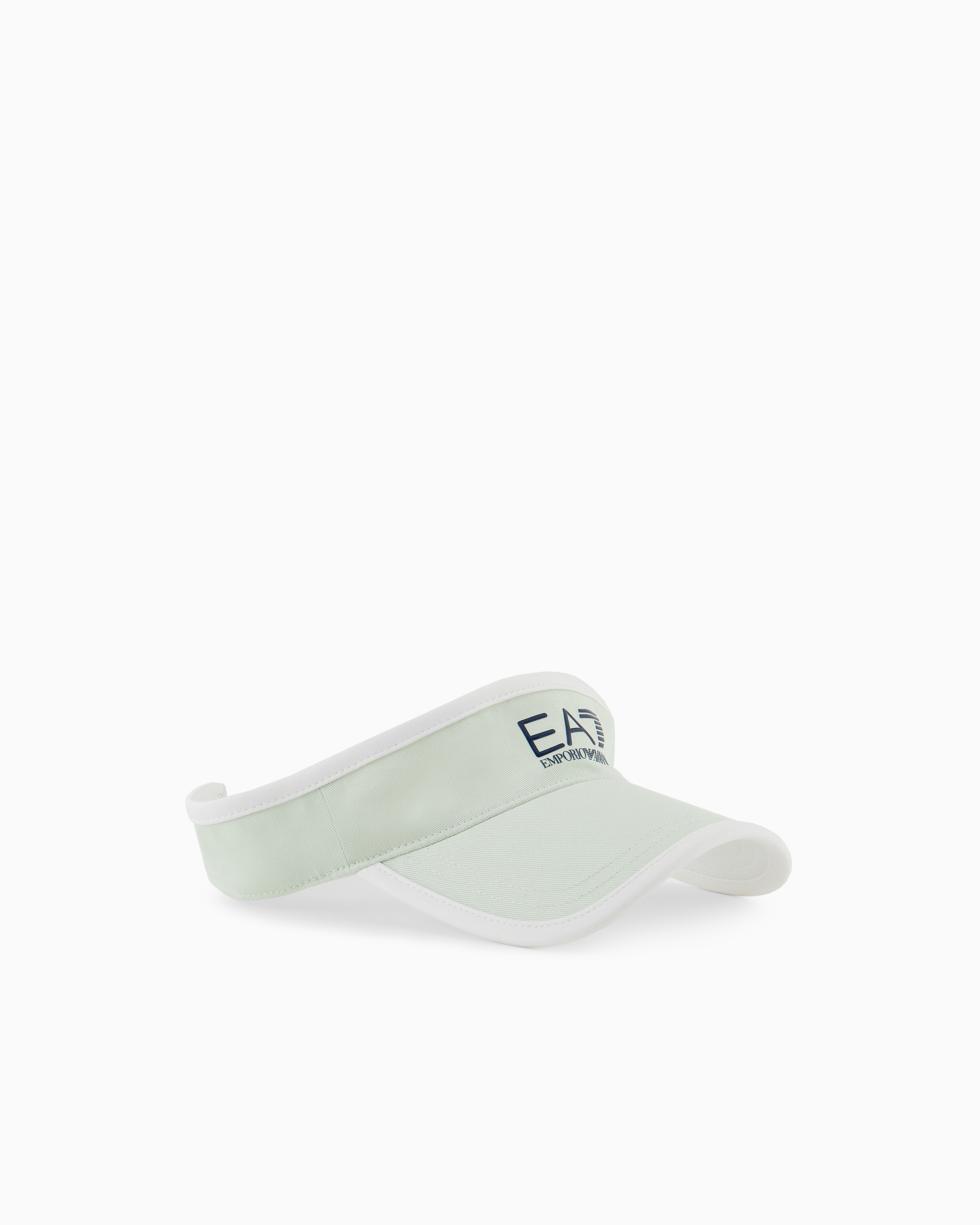 Ea7 Tennis Pro Cotton Visor In Light Blue