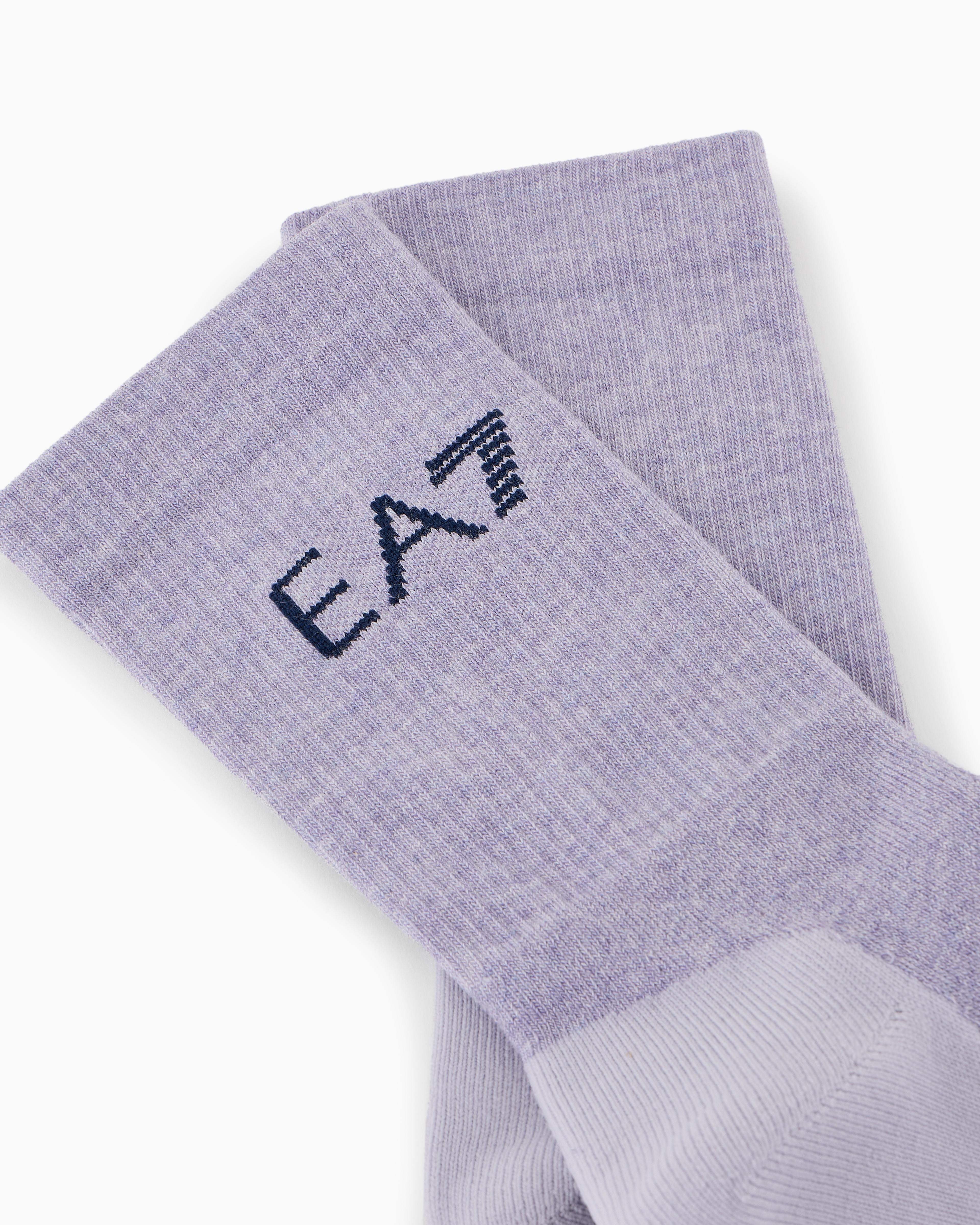 Ea7 Tennis Pro Cotton-blend Ankle Socks In Purple