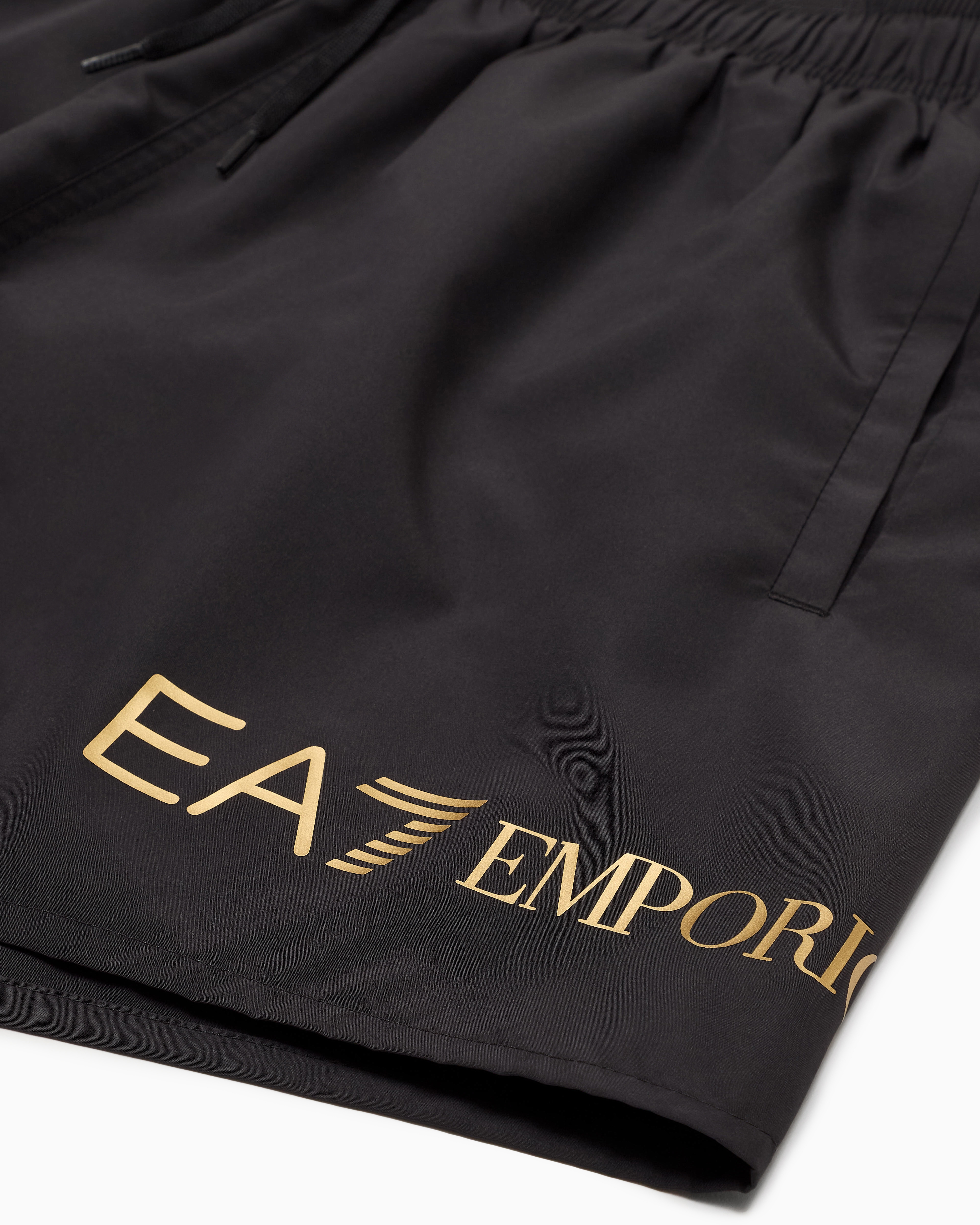 Ea7 Swim Trunks With Logo In Black