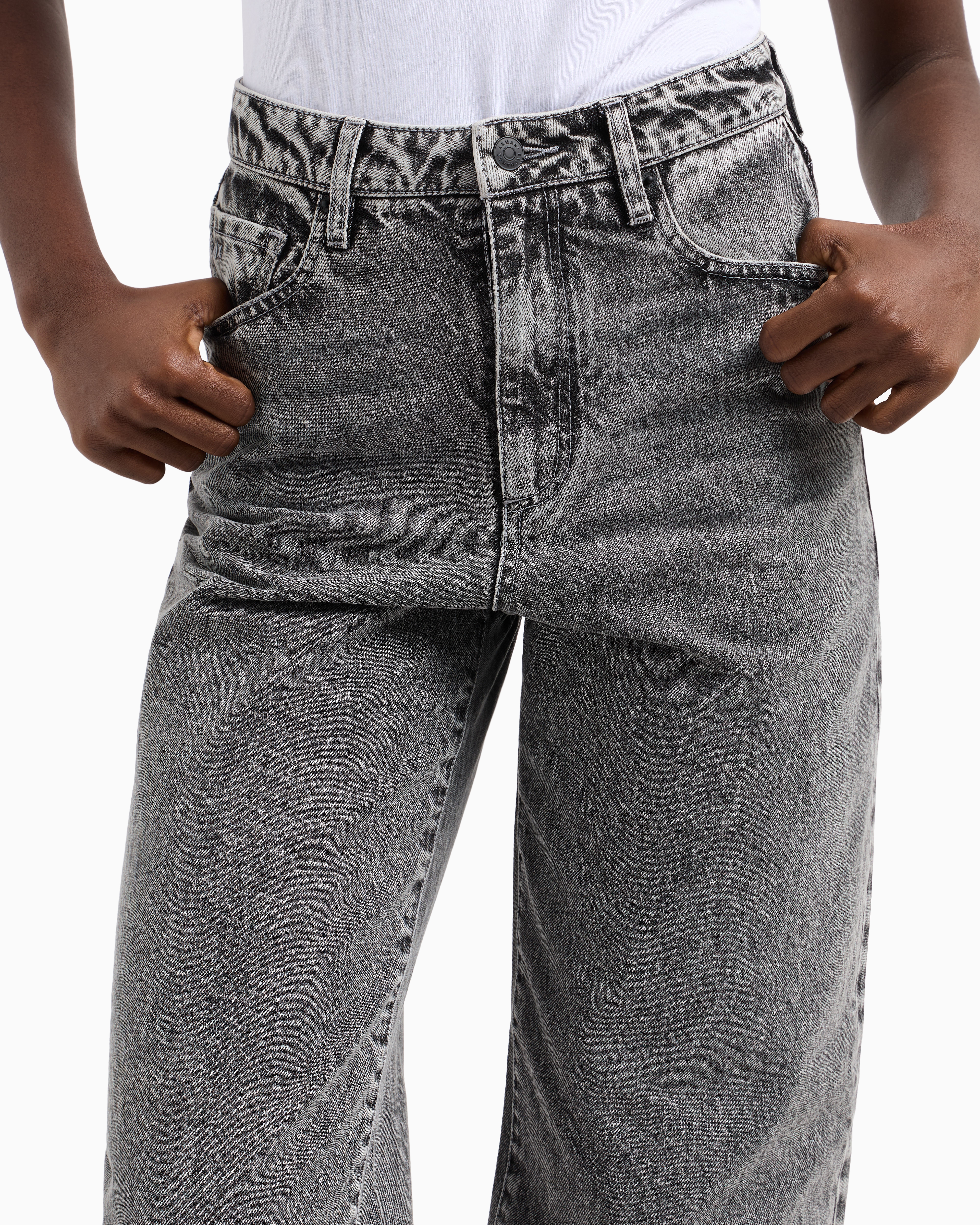 Armani Exchange -  Relaxed fit jeans rigid denim, Woman, Blue, Size: