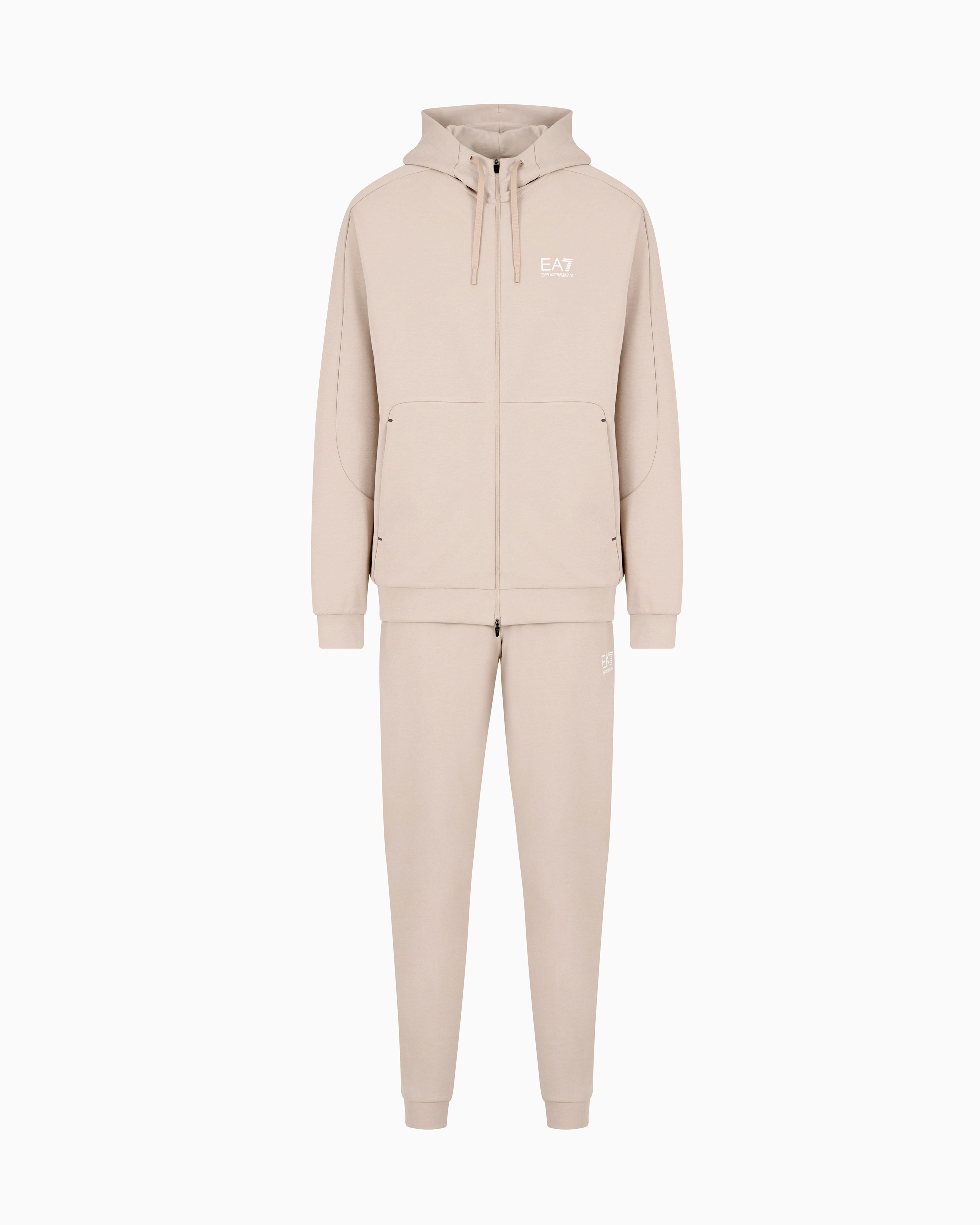 Ea7 Dynamic Athlete Tracksuit In Natural Ventus7 Technical Fabric In Neutral